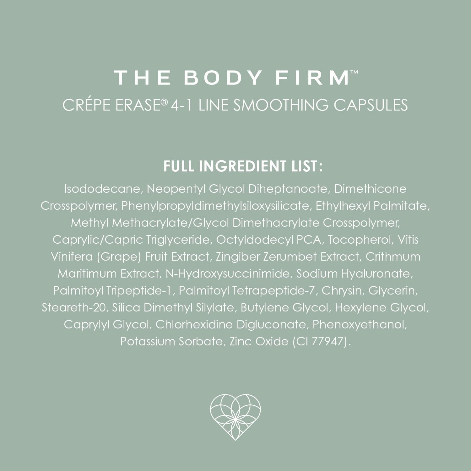 Crepe Erase Body Firm 4-in-1 Line Smoothing Capsules, anti-aging face moisturizer, hydrating skincare treatment in capsules