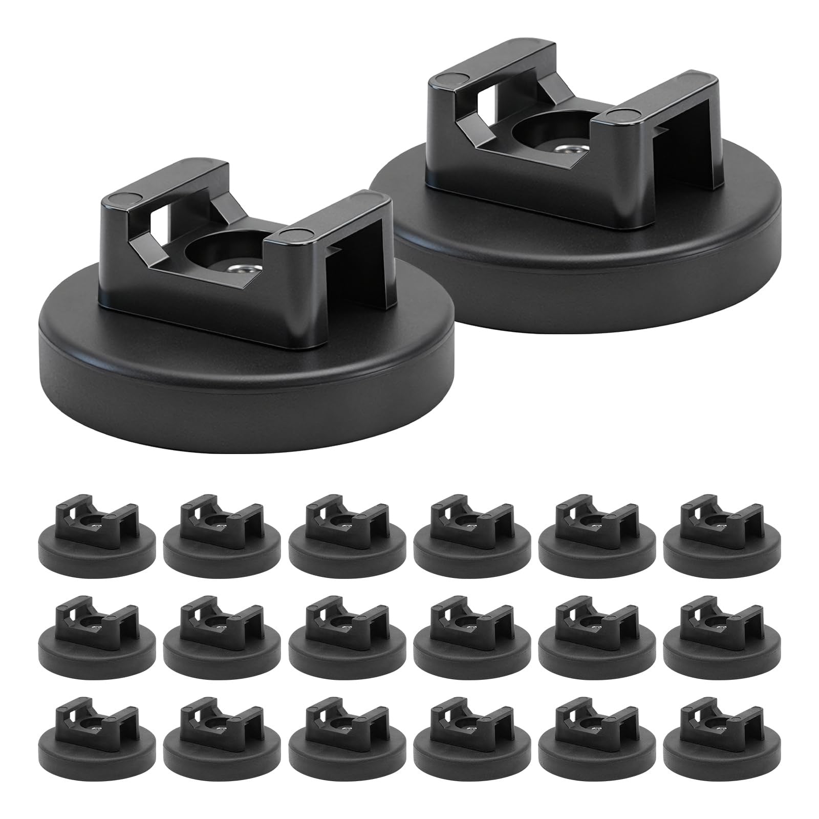 Heavy-duty magnetic cable zip tie base by dcvbny with 18lbs vertical tension, versatile for organizing cables and wires.