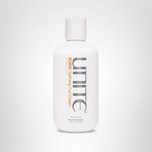 UNITE Hair BOING defining curl cream in a jar, showcasing its moisturizing and frizz-control formula for bouncy curls.