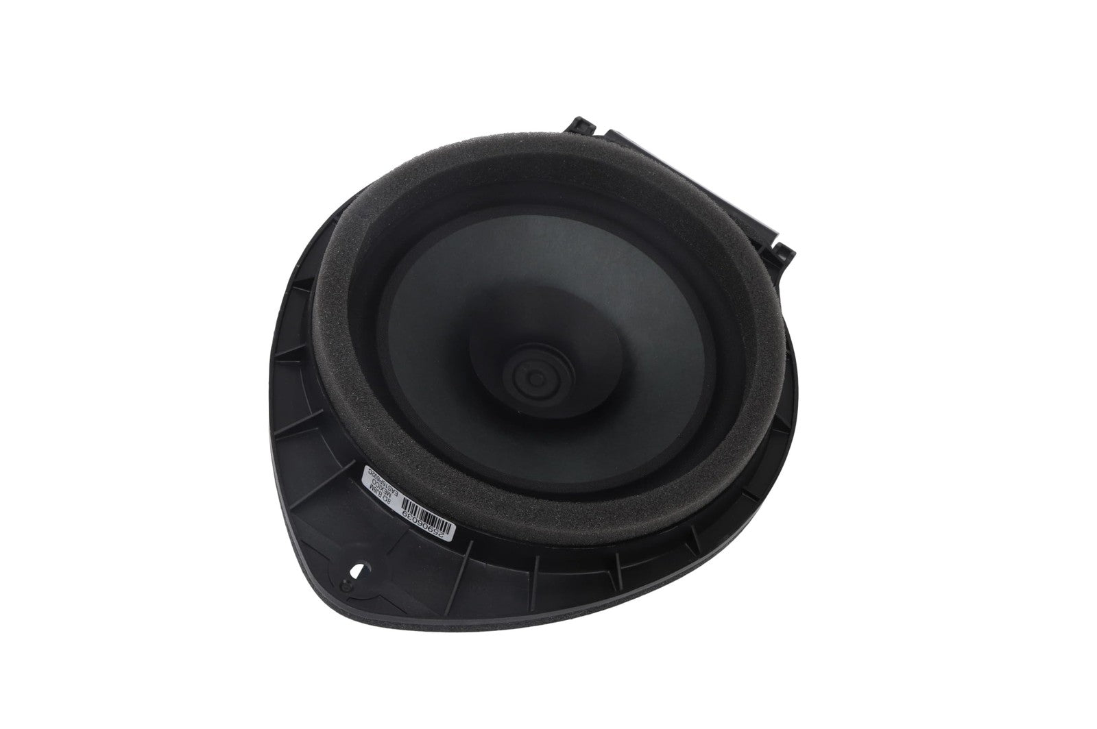 GM GENUINE PARTS rear side door speaker, automotive audio component with black casing and mounting details.