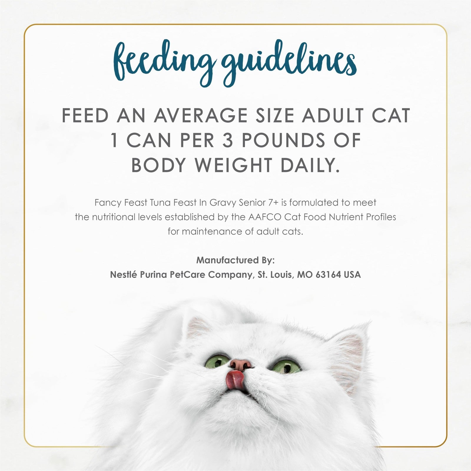 Cans of Fancy Feast Senior Wet Cat Food Tuna Feast Minced in Gravy for cats aged 7+ displayed with labels visible.