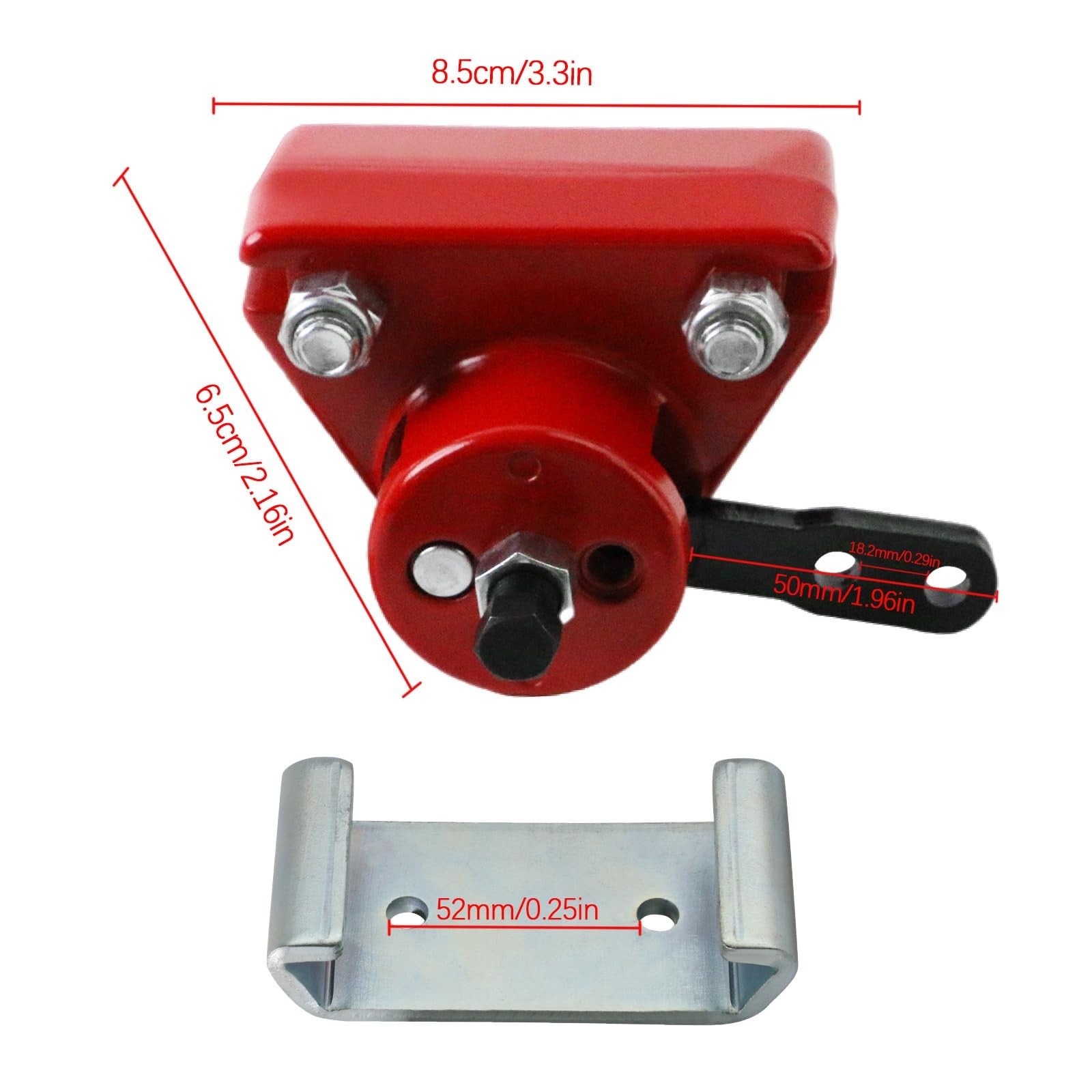 PACEWALKER Go Kart brake caliper and bracket with pads for Manco 9598, showing mechanical brake components and mounting hardware.