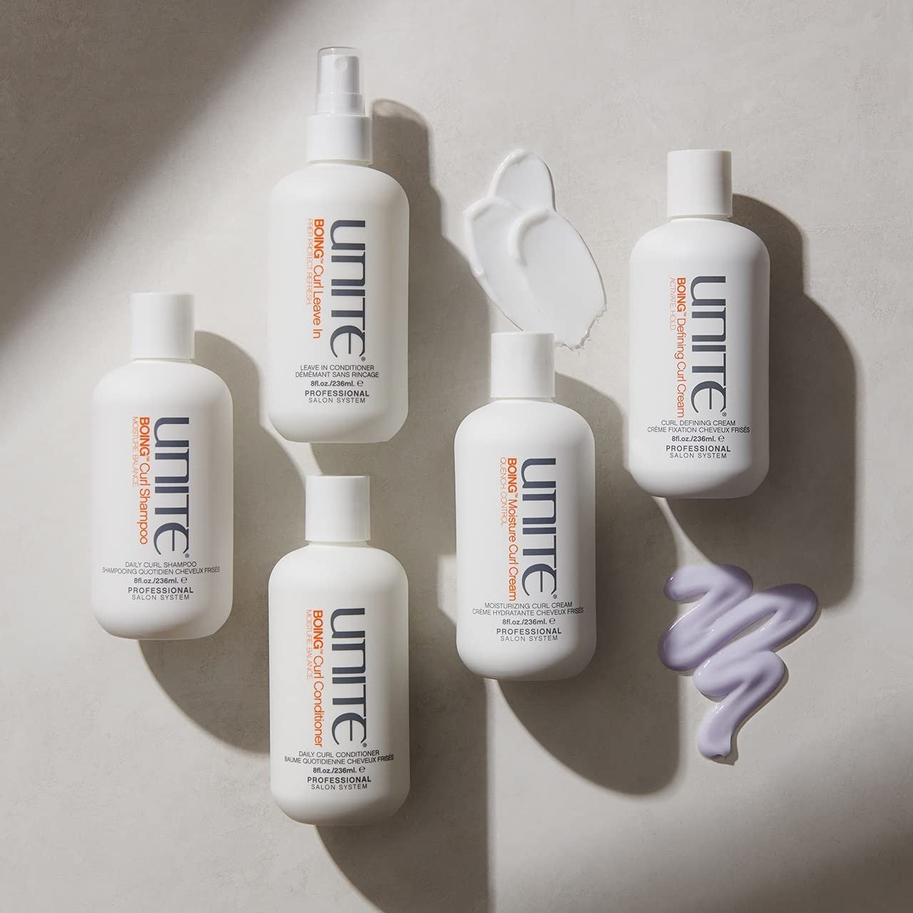 UNITE Hair BOING Curl Cream in a jar, showcasing its moisturizing, frizz-control formula for defining and enhancing natural curls.