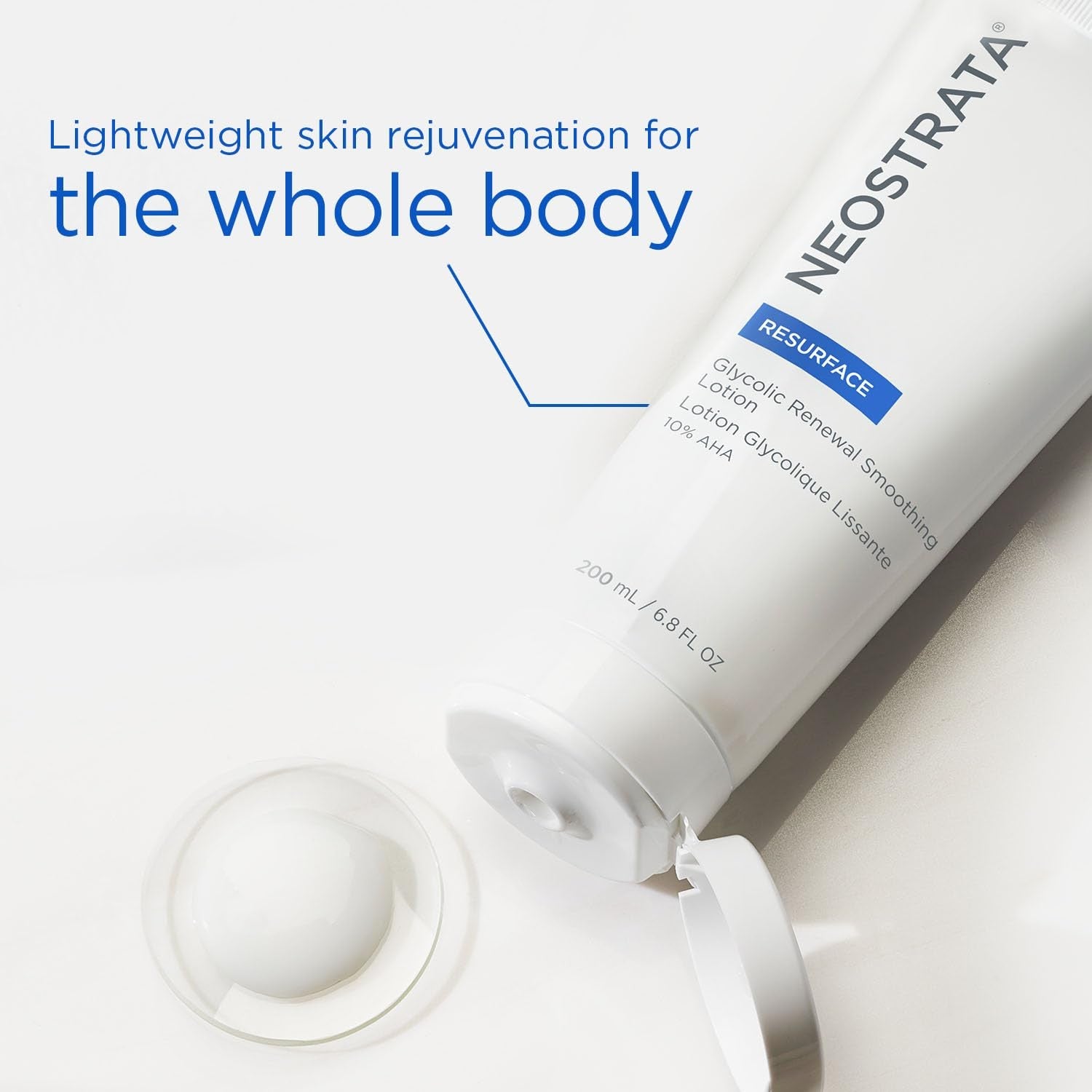 NEOSTRATA Glycolic Renewal Smoothing Lotion bottle with lightweight skin rejuvenation formula for face.