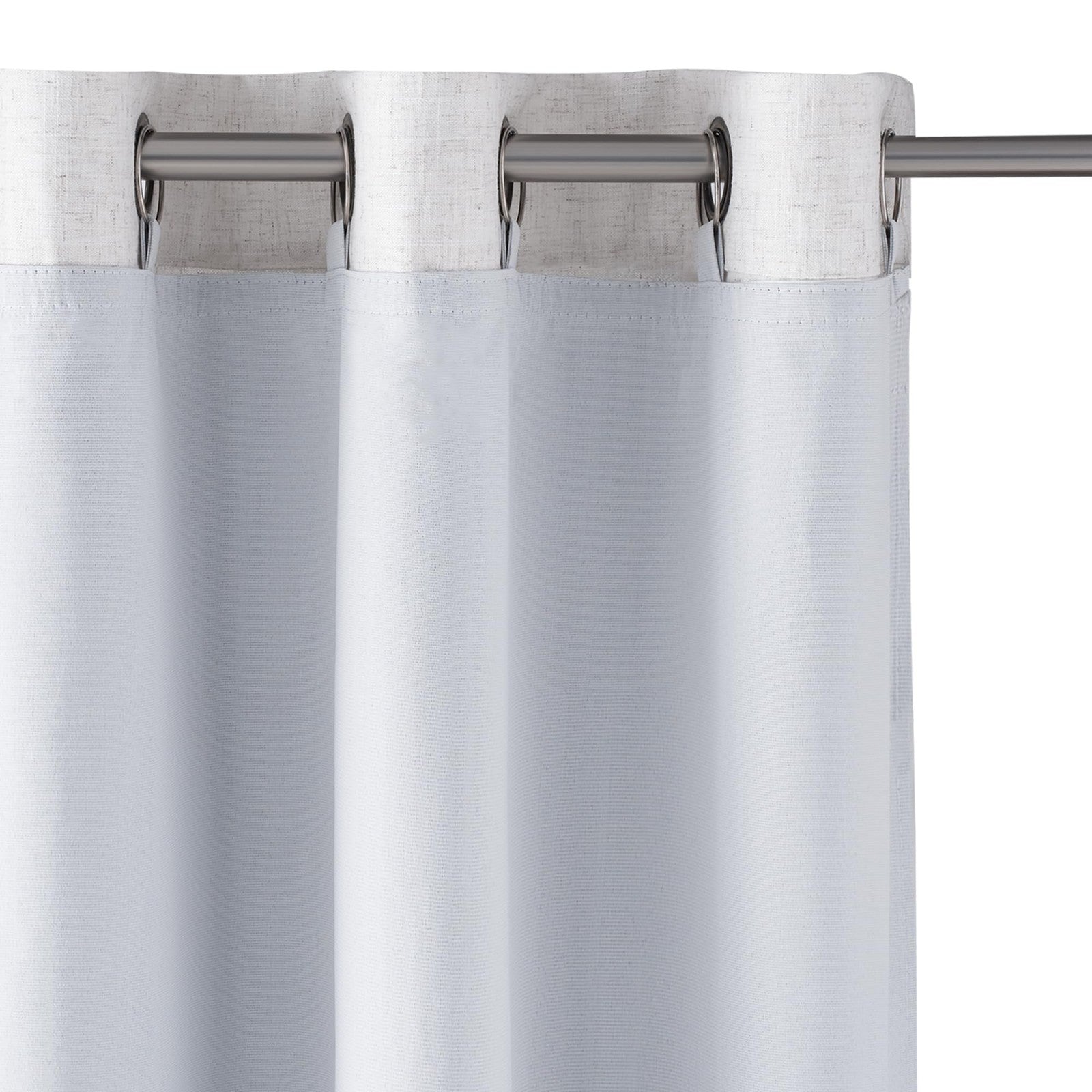 KGORGE black blackout curtain liners for windows with rings and tabs, designed for easy installation and light blocking.