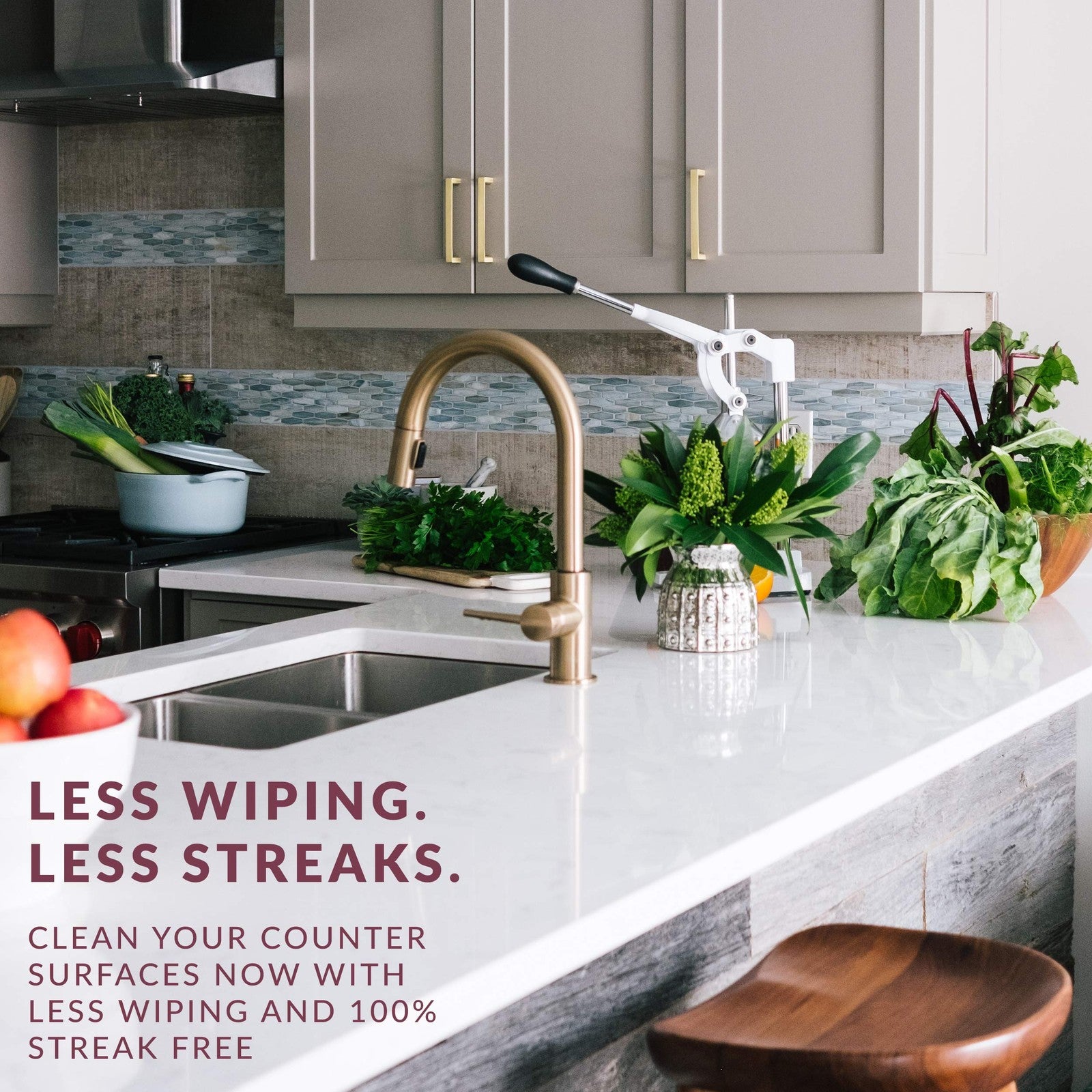 Hope's Hope's countertop cleaner and polish in a 22-ounce bottle, showing a spray bottle with a streak-free finish.