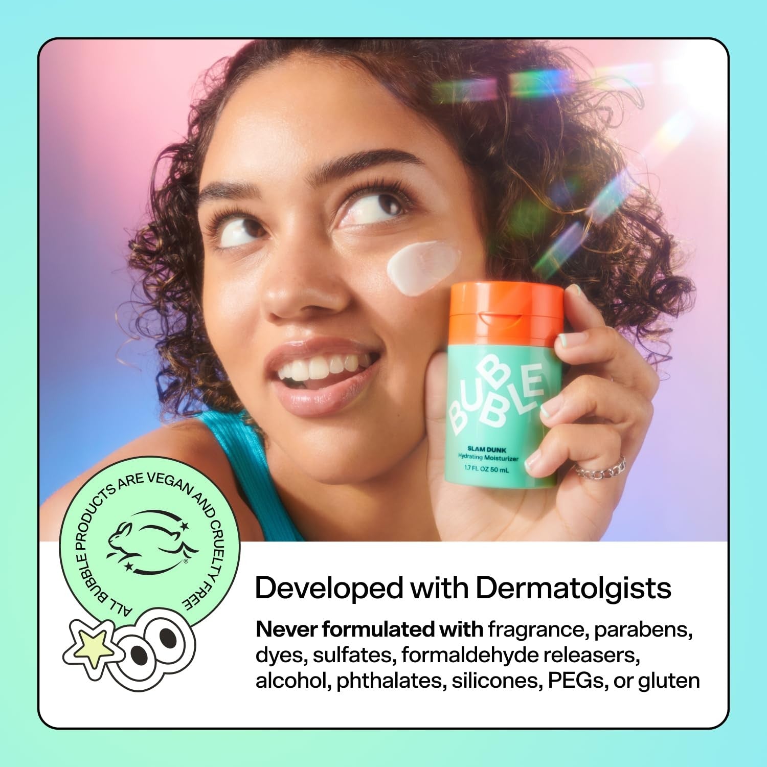 Bubble Skincare Drink Up Duo dewy skin care set, travel size gift set with moisturizing skincare products, featuring bottles with clear labels.
