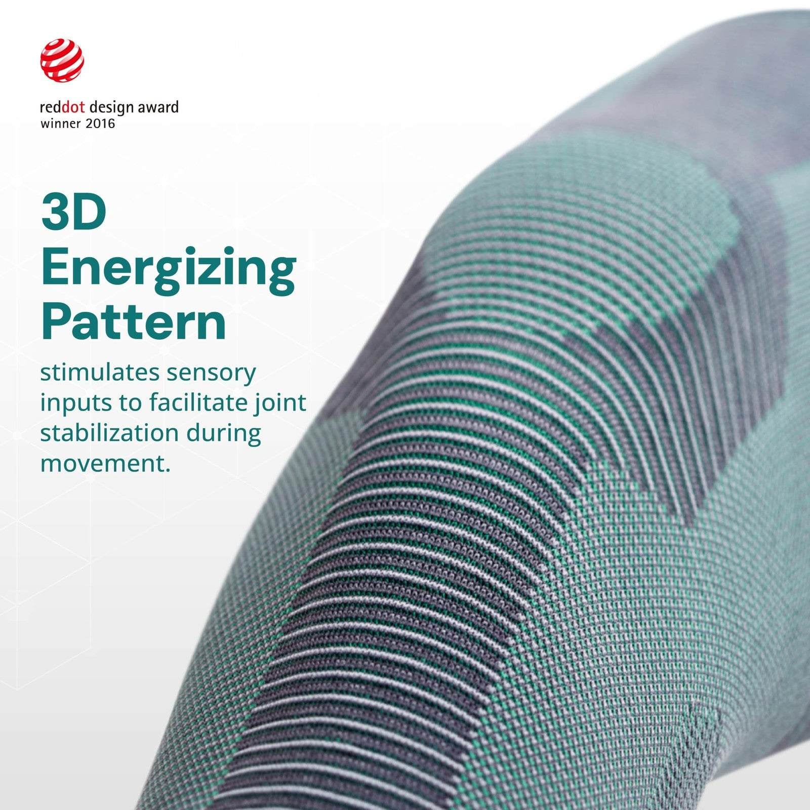 OPPO 2320 Knee Compression Sleeve medium gray nylon with gel pad and side stabilizers for knee support