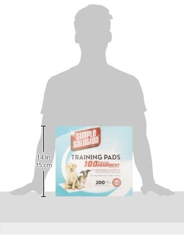 Large Puppy Training Pads by Simple Solution, leak-proof dog potty pads, 100-count with absorbent surface and waterproof backing.