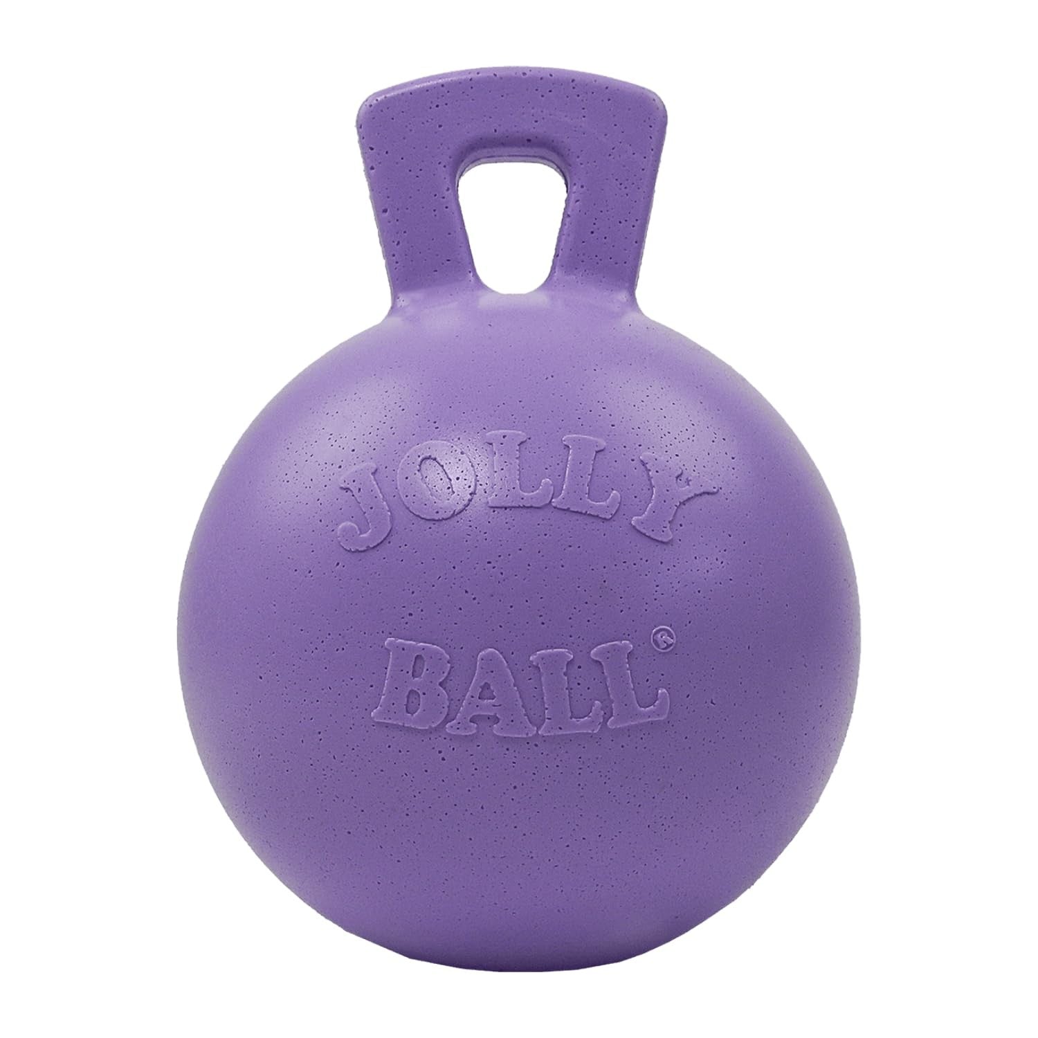 Horsemen's Pride 10-inch light purple horse jolly ball with a textured surface for play and chew.