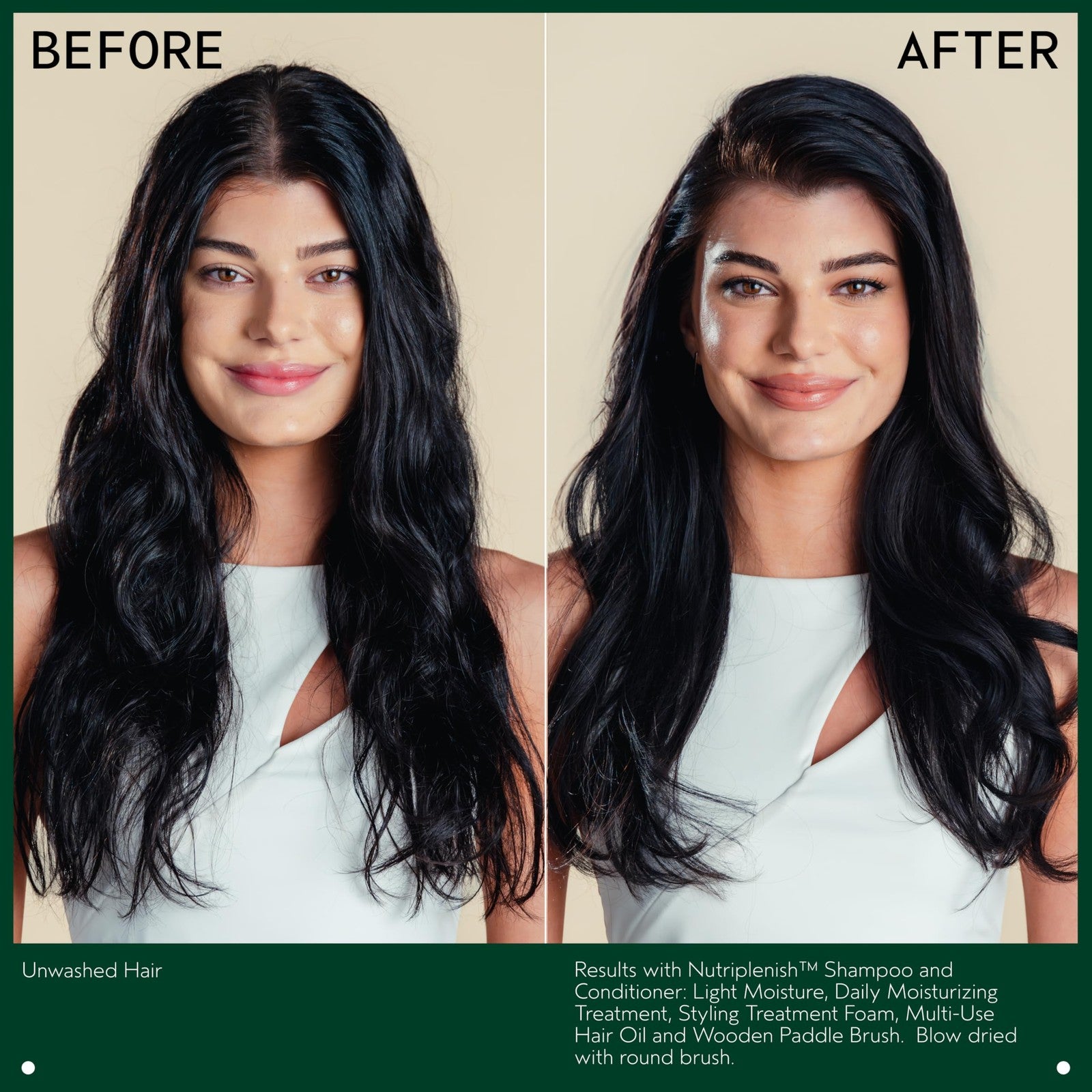 Aveda Nutriplenish Styling Treatment Foam, soft hold styling foam for medium to thick hair, in a white bottle with a pump dispenser.