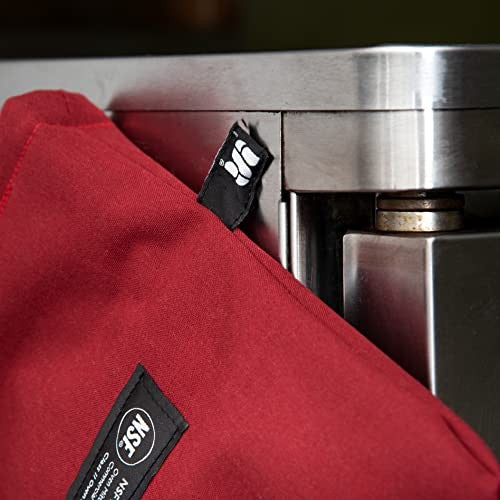 San Jamar Cool Touch Flame oven mitt showing thick heat-resistant fabric and flame protection for safe handling of hot items