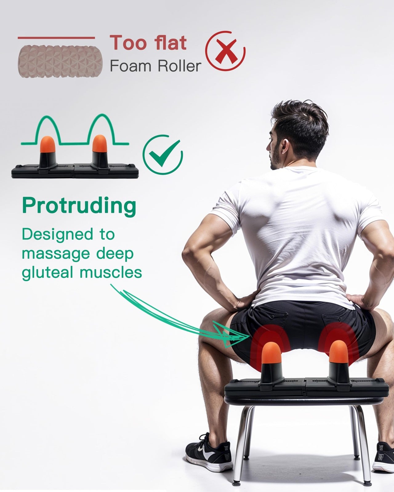 Comfyon Psoas muscle release and deep tissue massage tool for back, hip, and QL muscle relief with adjustable features.