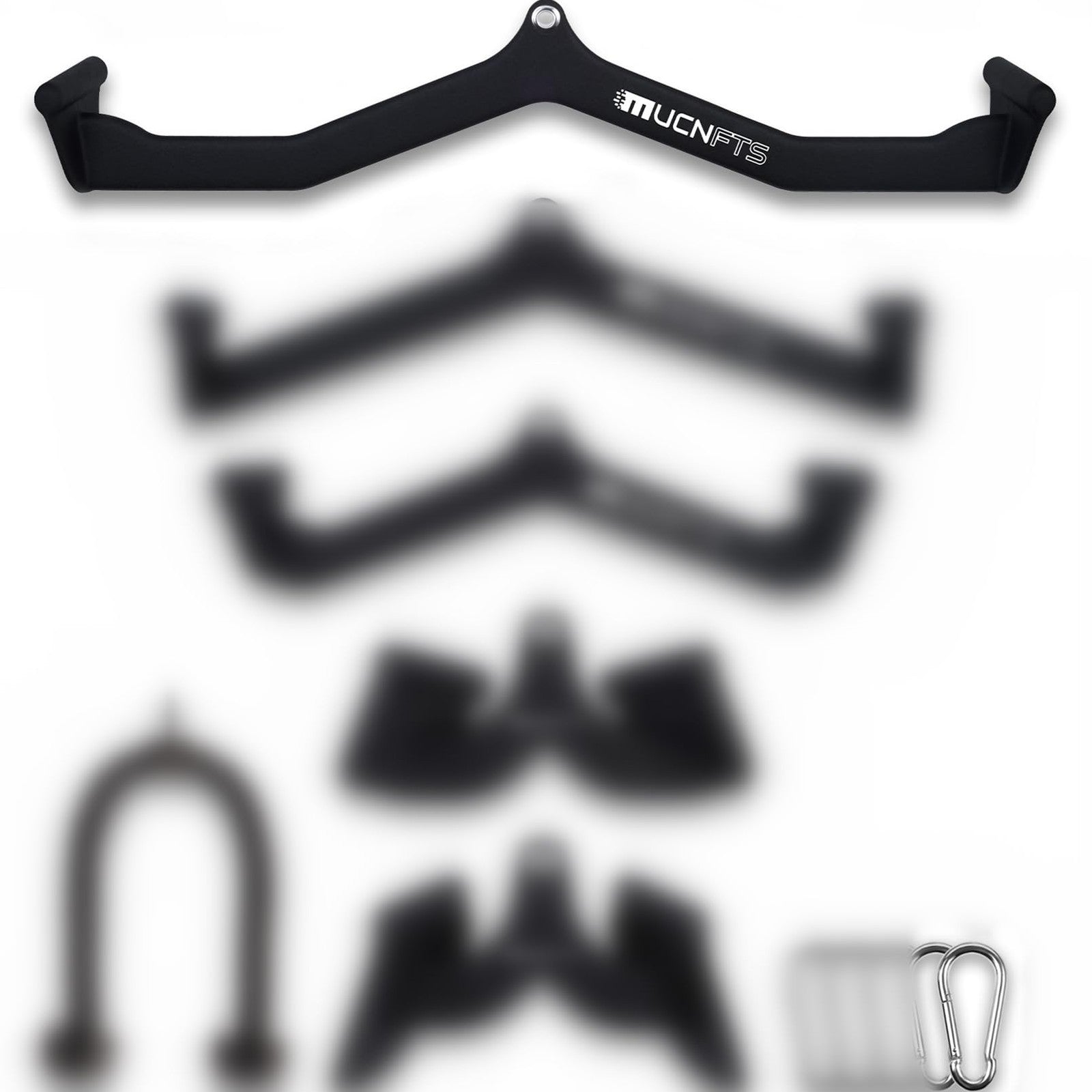 mucnfts LAT Pulldown Attachments: Thick ergonomic back and tricep handle cable bar for strength training exercises