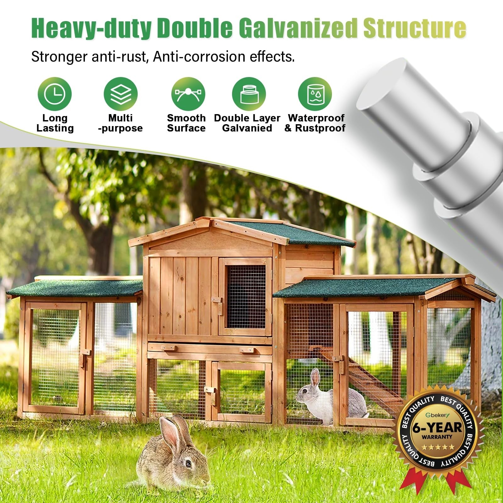 Gbekery hardware cloth 1/2 inch 16ft x 25ft 19-gauge hot-dip galvanized wire mesh for fencing or DIY projects