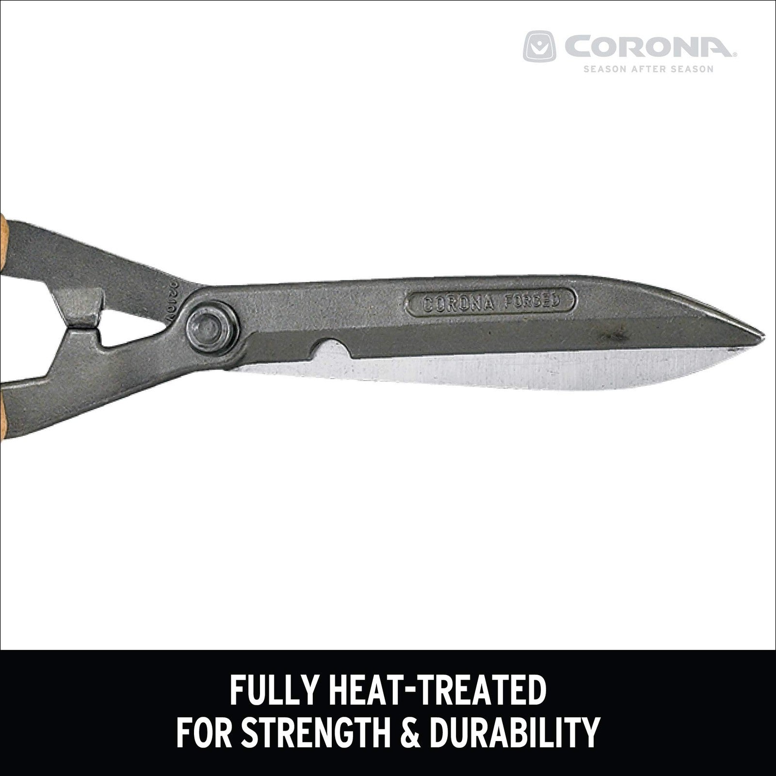 Corona HS 3911 forged hedge shears with 8-1/4-inch blades, featuring neutral handles for trimming and shaping hedges.