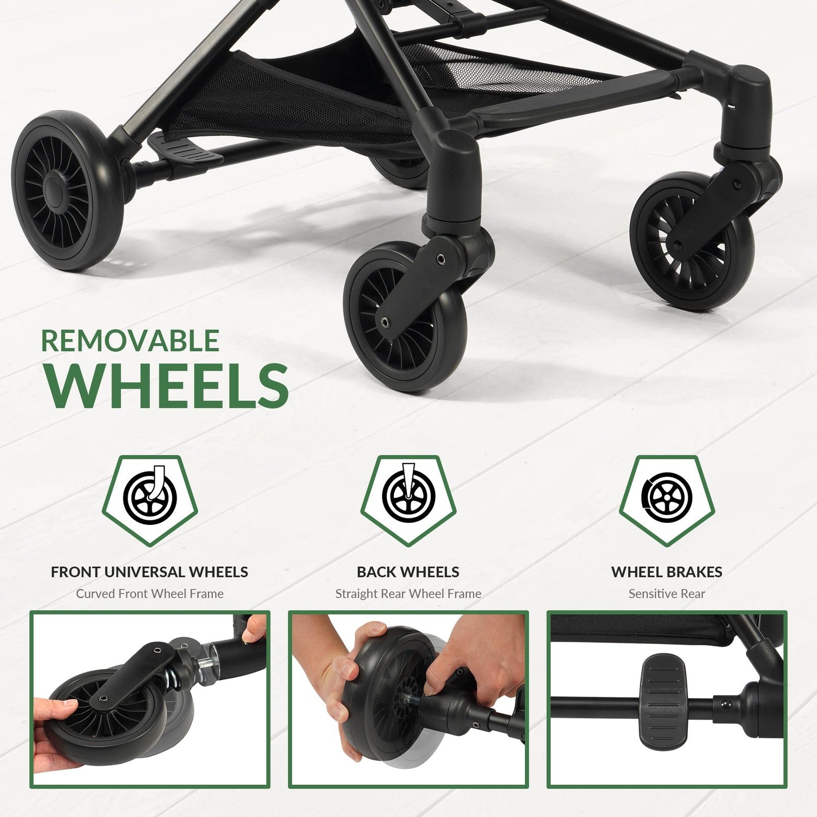 Peekabu lightweight travel stroller for airplane, compact foldable baby stroller weighing 10.5 lbs, ideal for easy travel and convenience.
