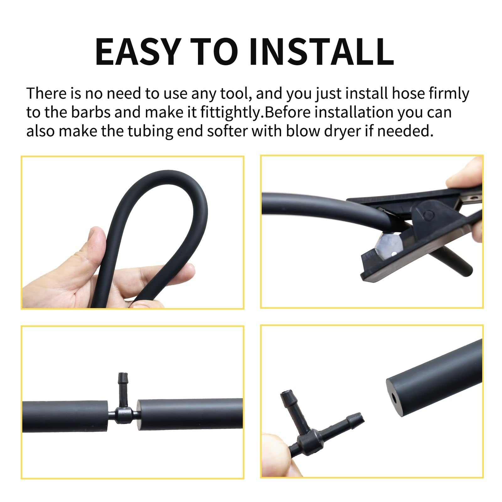 Unicaravan 10ft silicone vacuum hose kit with six sizes, 113 connectors, and a cutter for automotive or RV applications.
