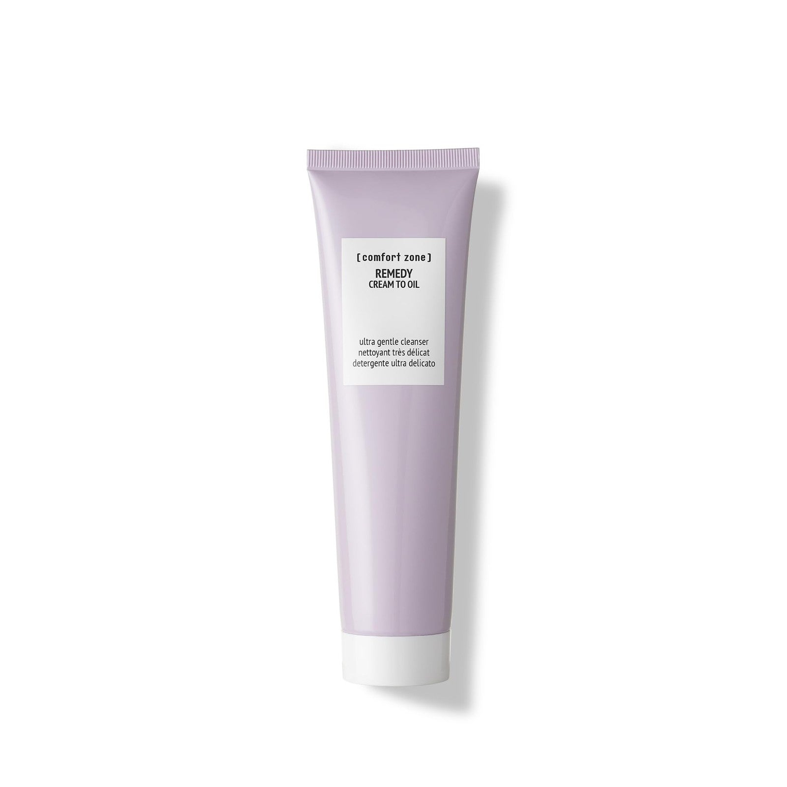 Comfort Zone Remedy Soothing Nourishing Cream to Oil Cleanser for sensitive skin, showing the gentle cream and cleanser texture.