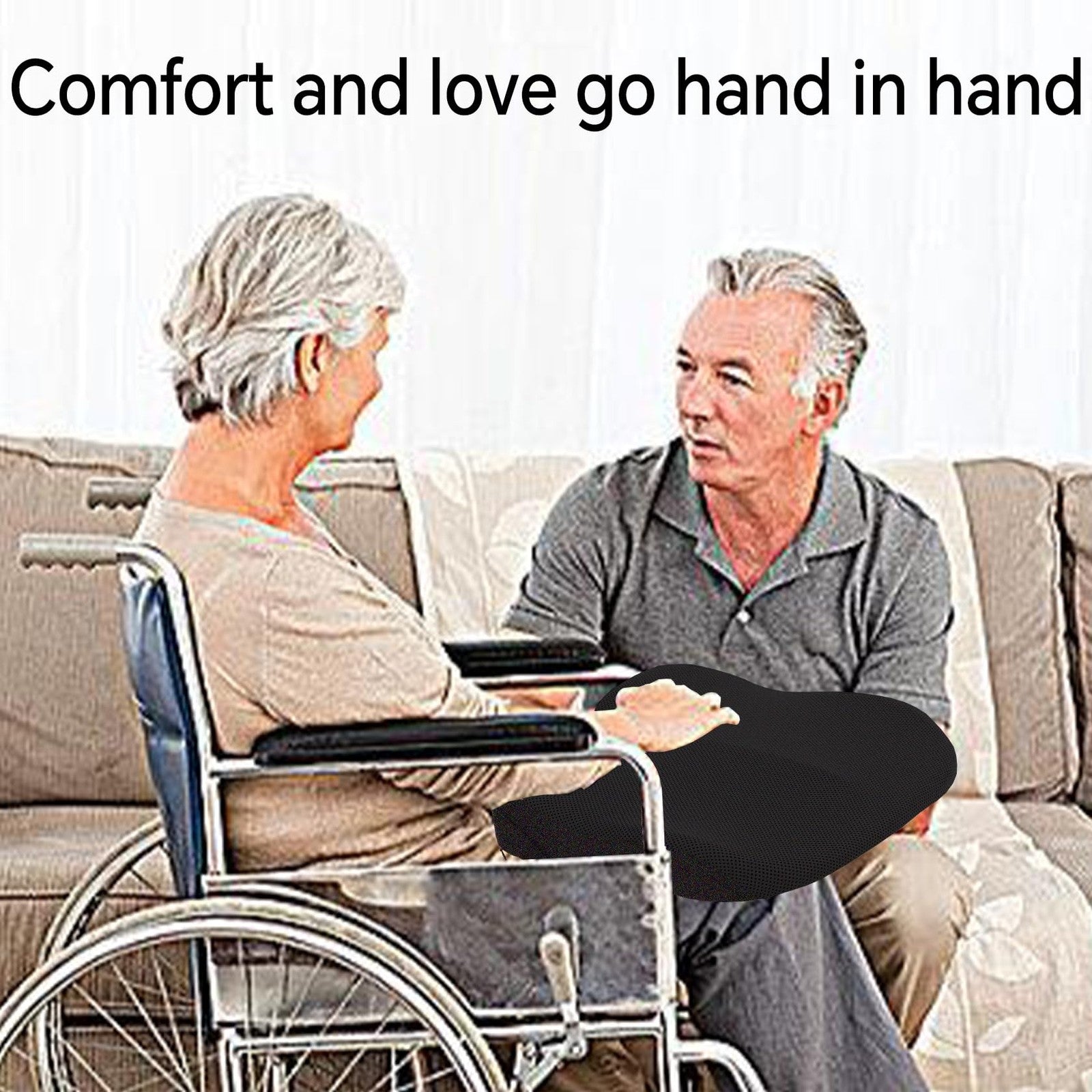 WOWESOTICA wheelchair cushion and lumbar pillow set for adults, providing comfort and support in a two-piece ergonomic design.