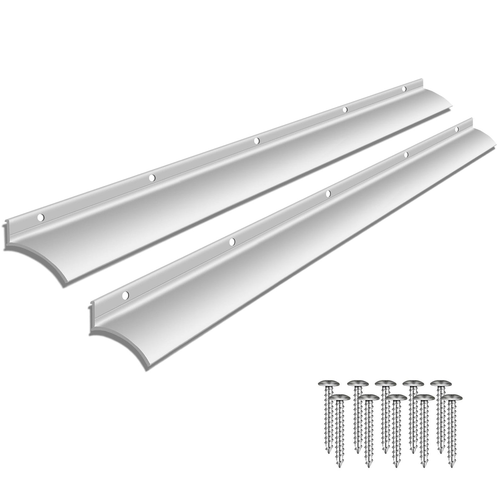 SFNSM 51-inch anodized aluminum door drip cap rain guard with edge weatherstrip, weatherproof and durable for exterior doors