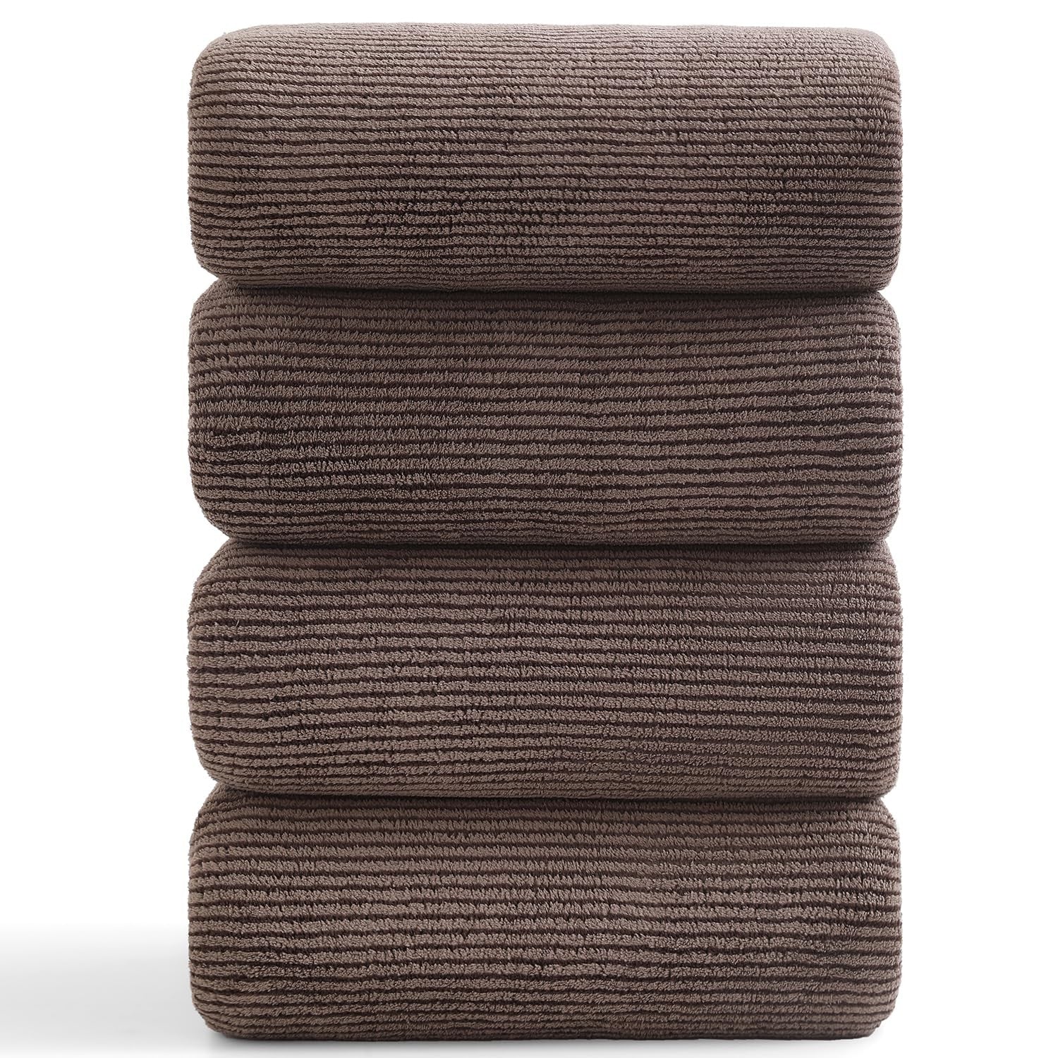 Jessy Home 4-piece oversized bath towel set featuring ultra-soft, plush 35x70-inch towels for luxurious bathroom comfort