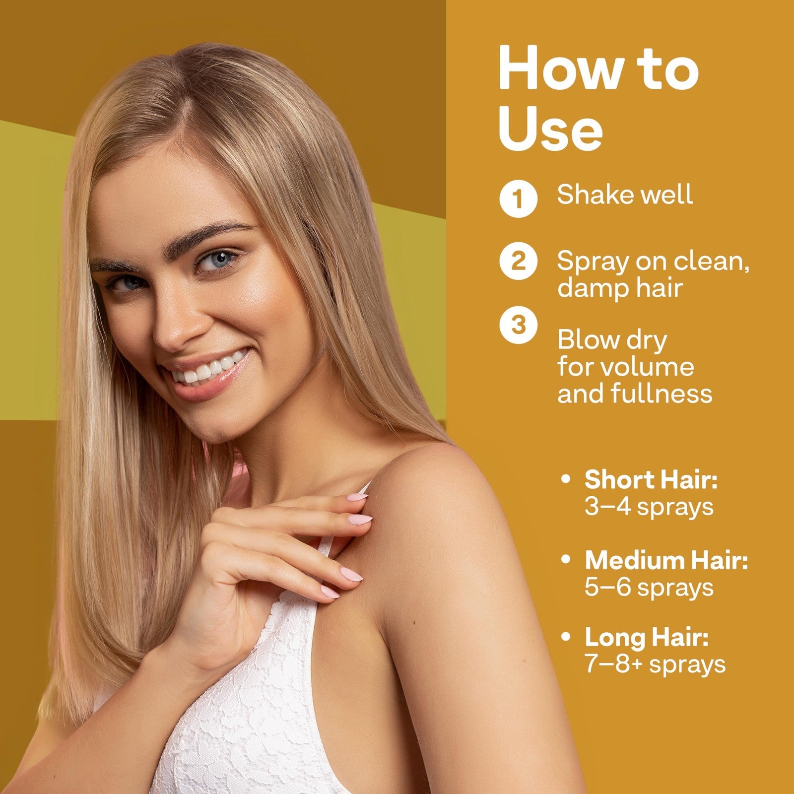ColorProof Biorepair Thicken Blow Dry Spray for volumizing hair, 6.7oz, applied to damp hair for added body and texture.