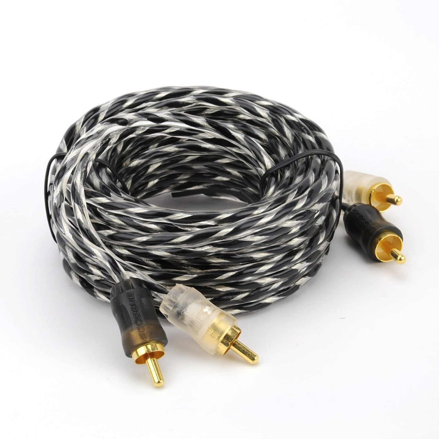 Scosche KDADCCSD add-on amplifier install wiring kit with high current dual car amp wiring, including cables and connectors.