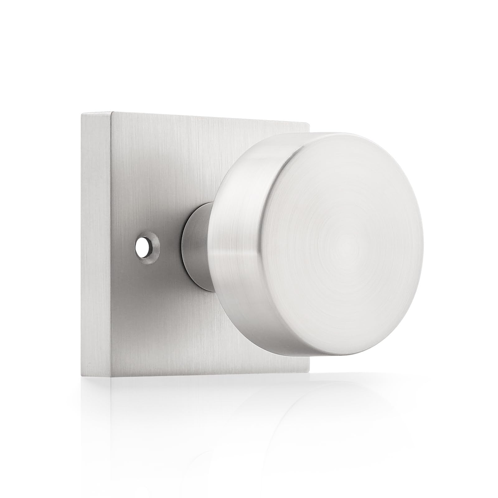 Probrico brushed nickel dummy door knobs in a 2-pack, square interior door handles with a sleek, modern design.
