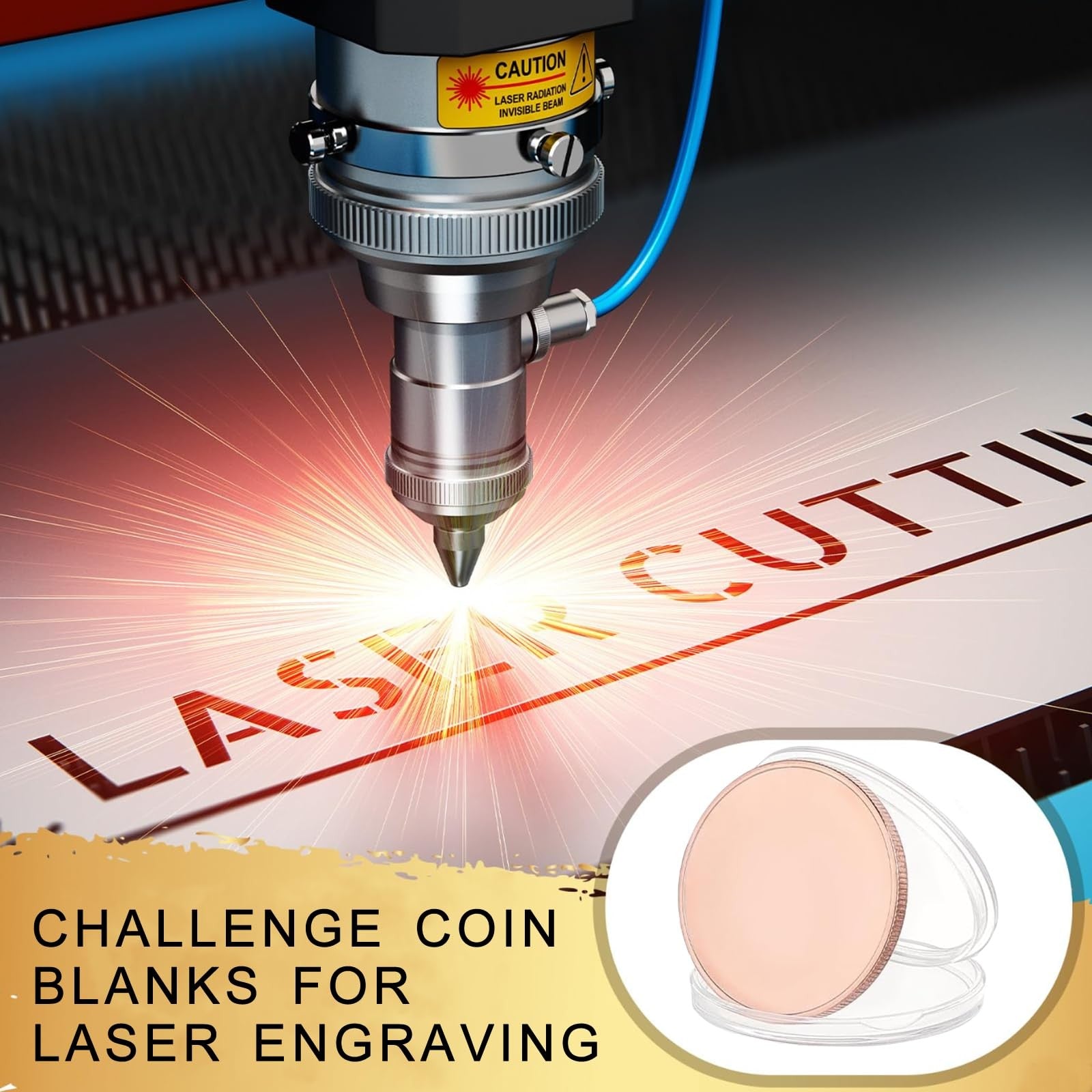 Bulk 40mm zinc alloy blank challenge coins for laser engraving by ZDQCB, showing smooth, round surface ideal for customization.