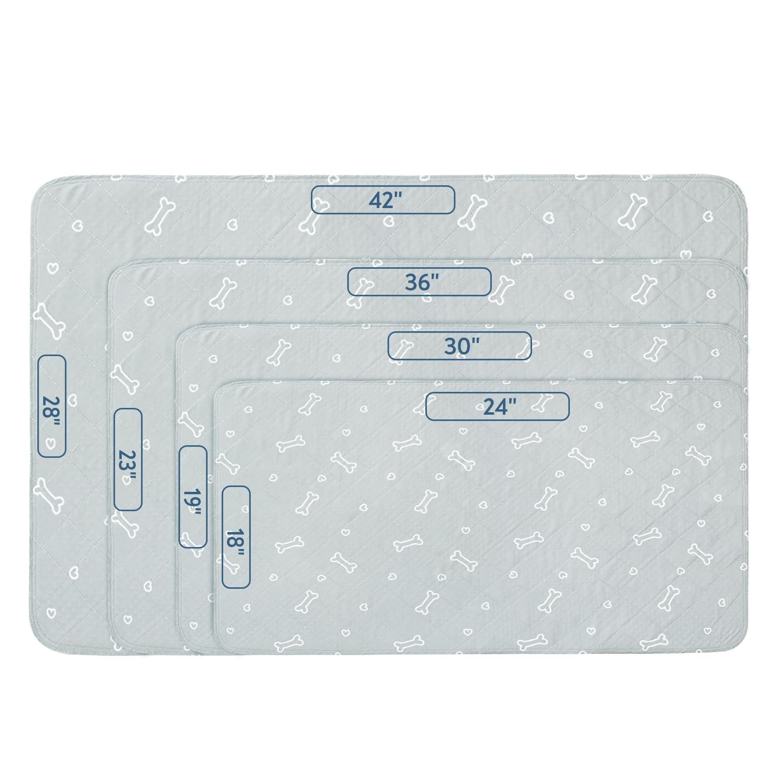 Magik & Kover washable dog pee pads 23x36 inches, reusable puppy pads with super absorbent material, displayed flat on a surface.