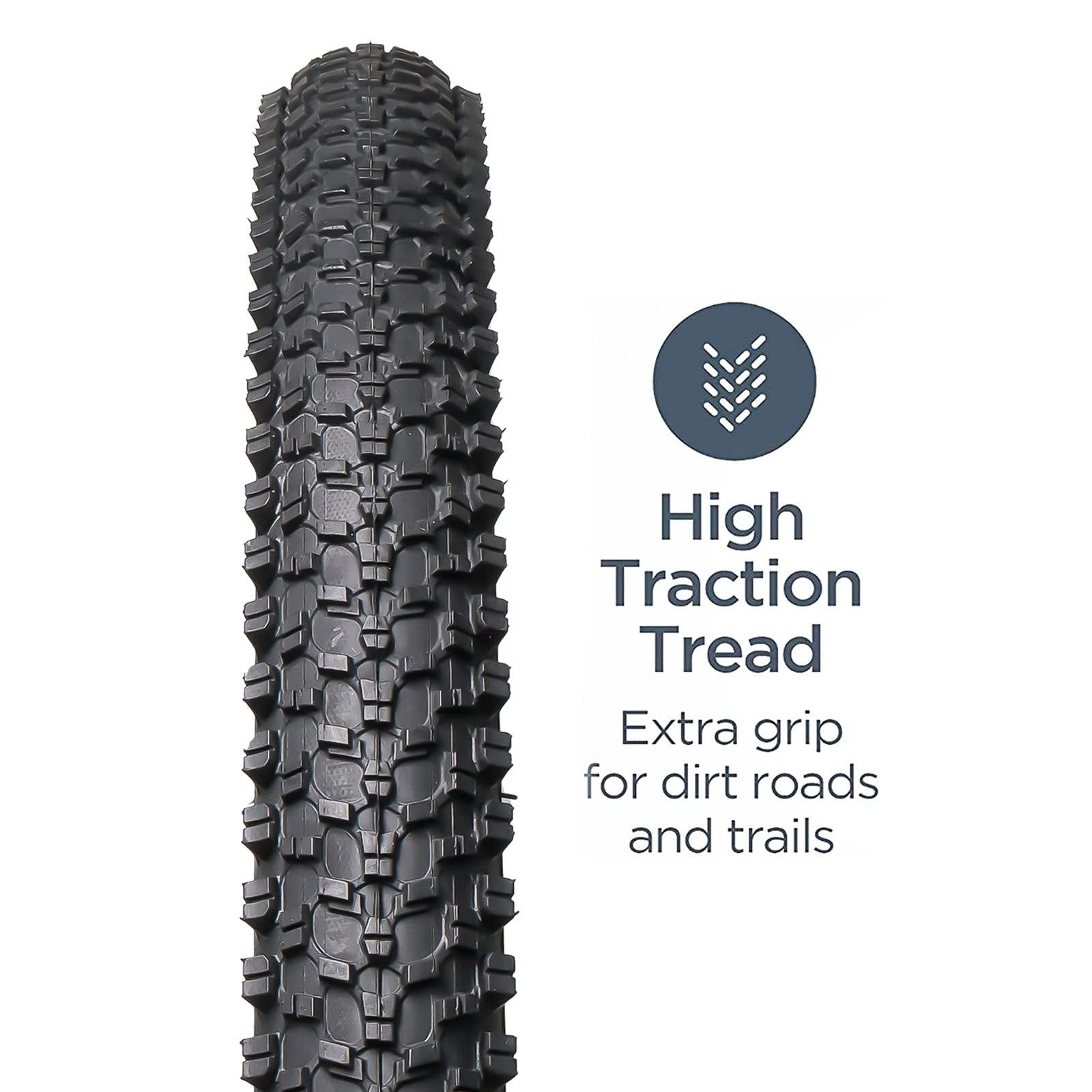 Two Hycline 24-inch mountain bike tires, 24x1.95 inch folding tires with 54-507mm size, shown in a close-up view.