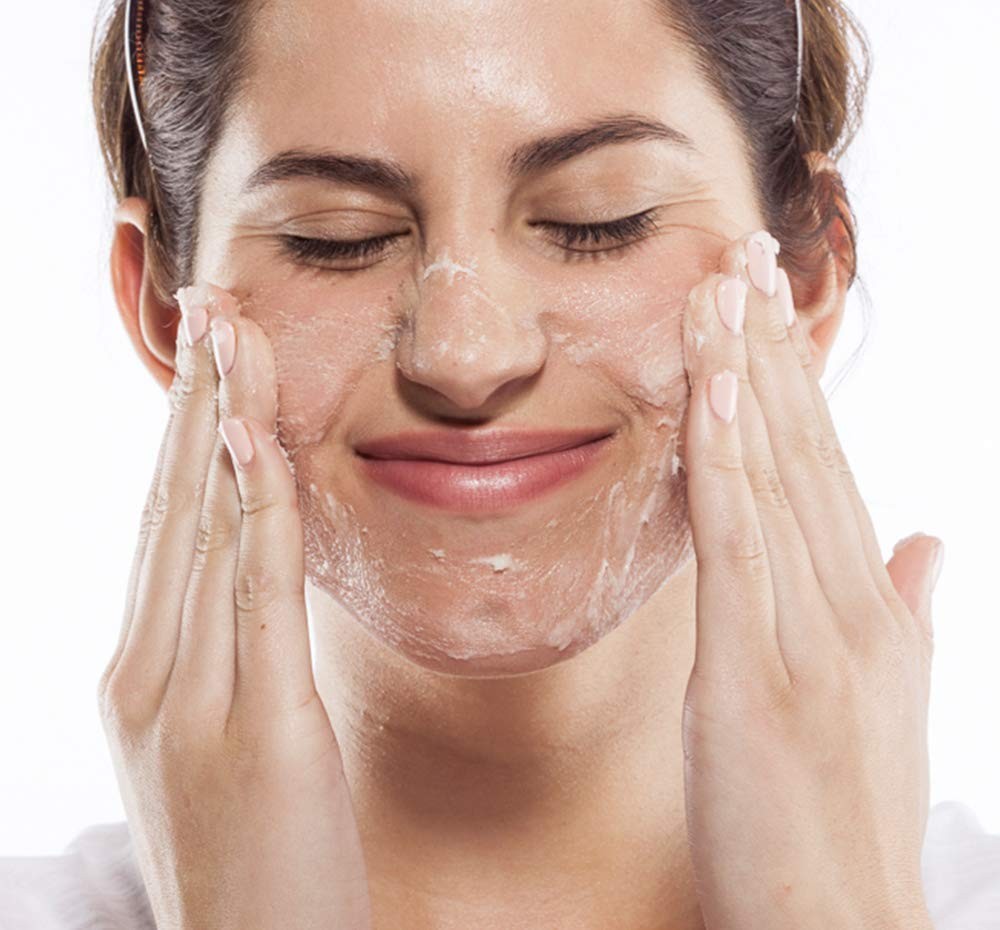 FarmHouse Fresh Sugar Face Scrub exfoliating face cleanser with natural sugar grains and gentle formula for smooth skin.