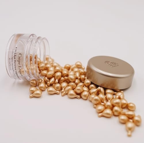 Crepe Erase Body Firm Crepe Erase 4-in-1 line smoothing capsules for anti-aging and hydrating face skincare, with capsules and applicator.