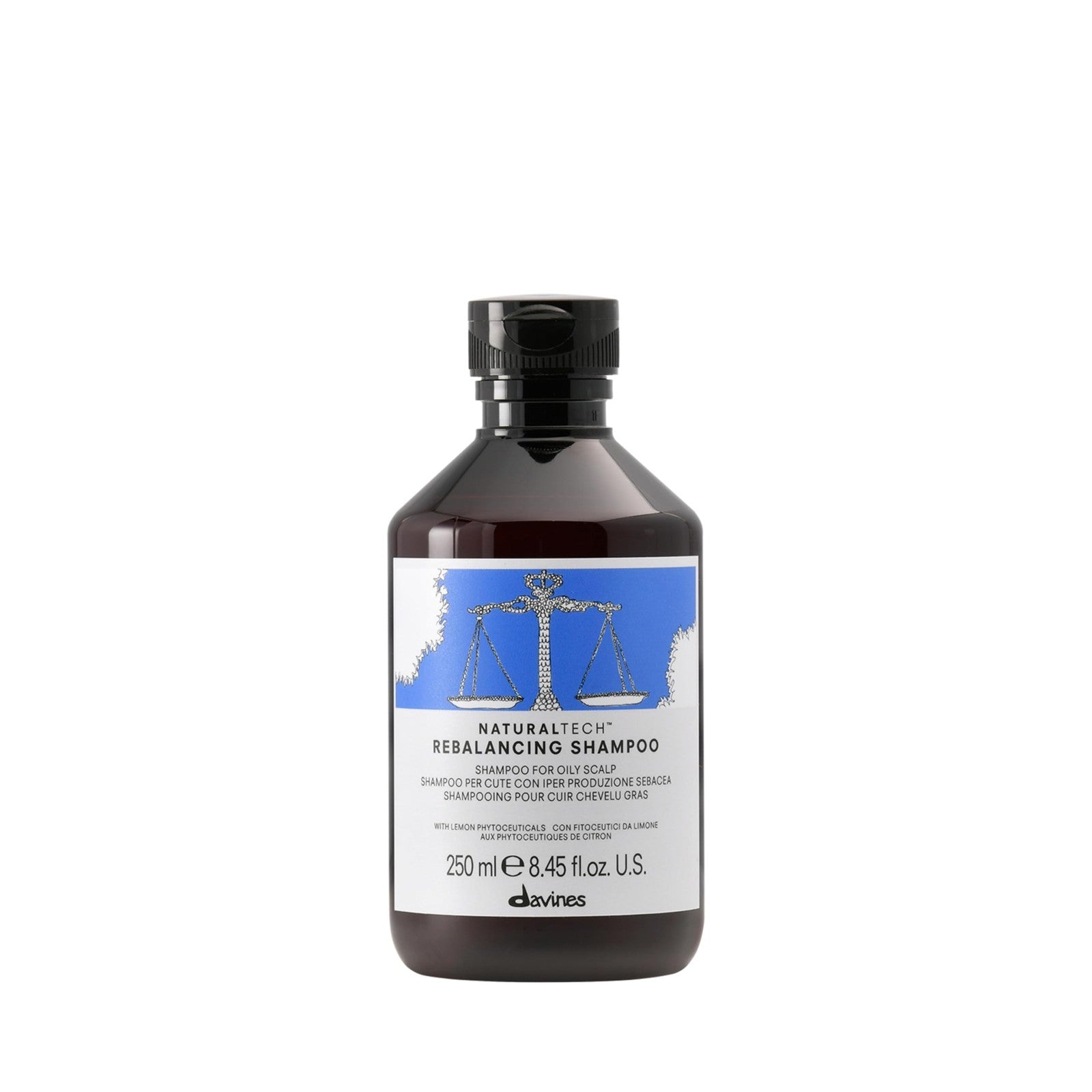 Davines Naturaltech Rebalancing Shampoo with gentle cleansing for scalp, excess sebum, and shine control.
