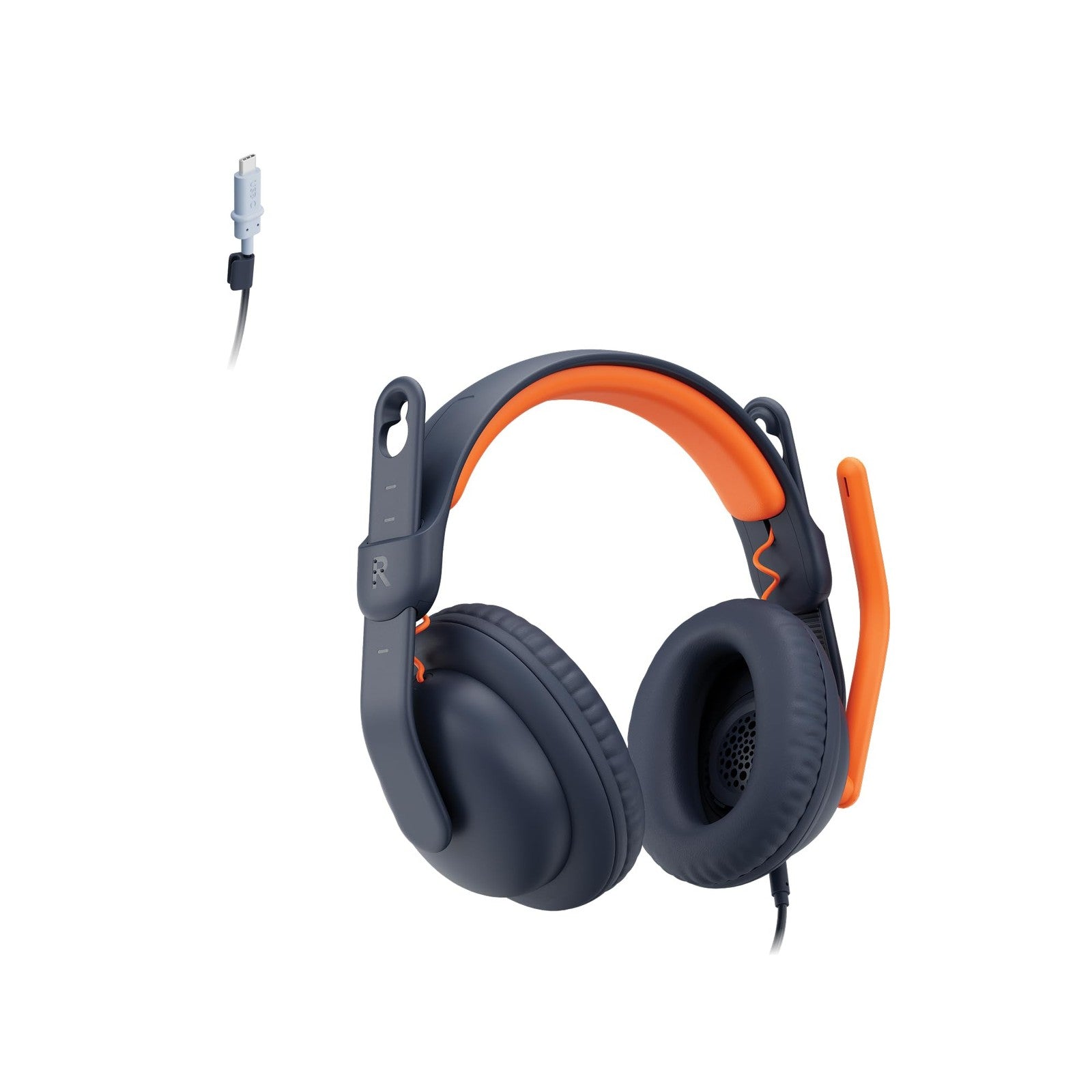 Logitech Zone Learn wired headset with adjustable headband and comfortable ear cushions for learners