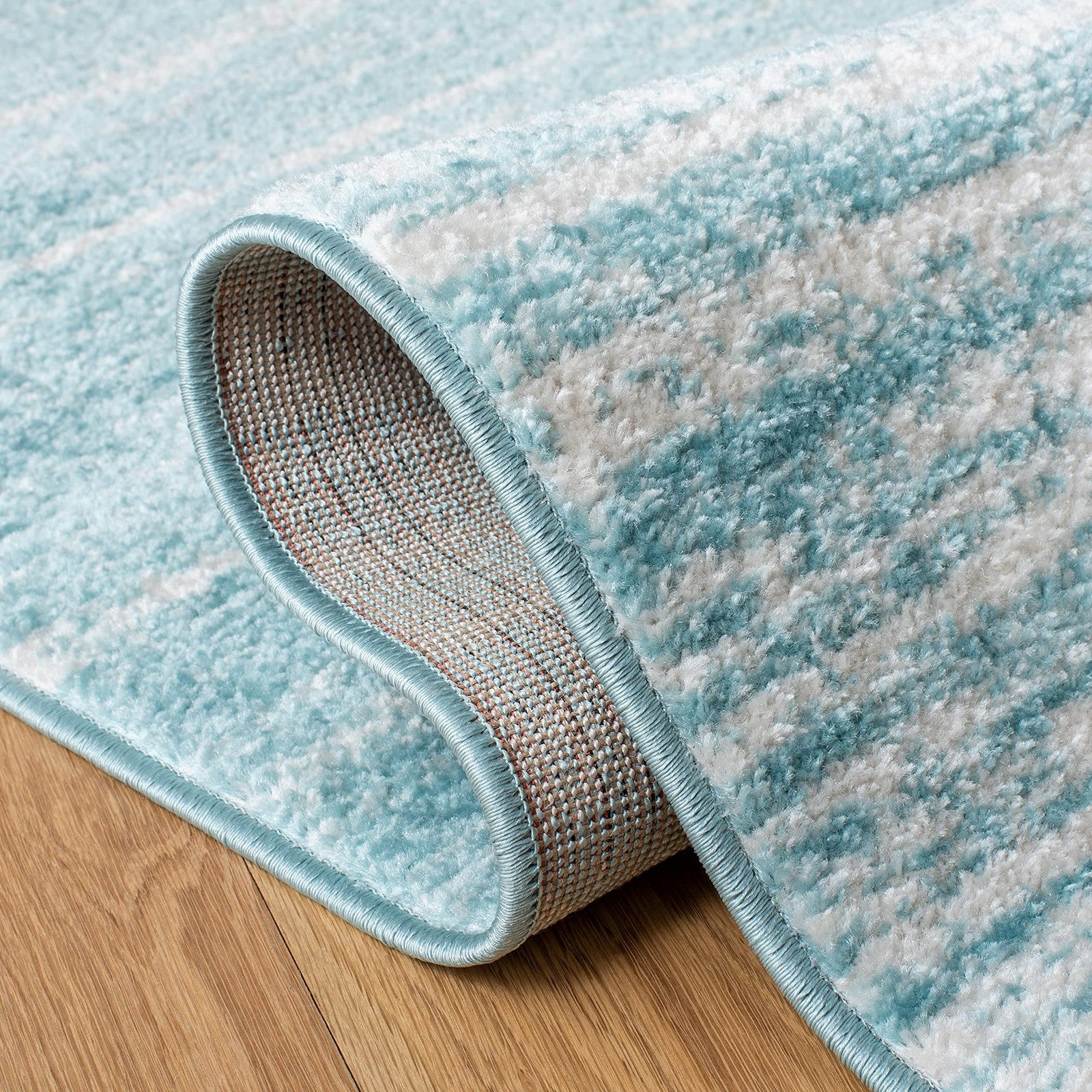 Safavieh Adirondack 6x9 aqua ivory modern ombre area rug with gradient design, ideal for contemporary living spaces