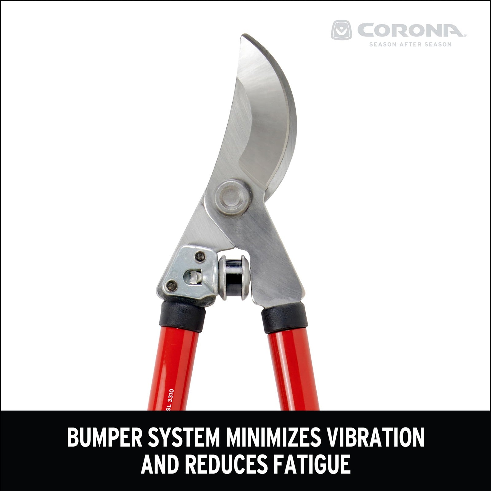 Corona SL 3310 Bypass Lopper with 24-inch steel handles and 1.5-inch cutting capacity for pruning branches.