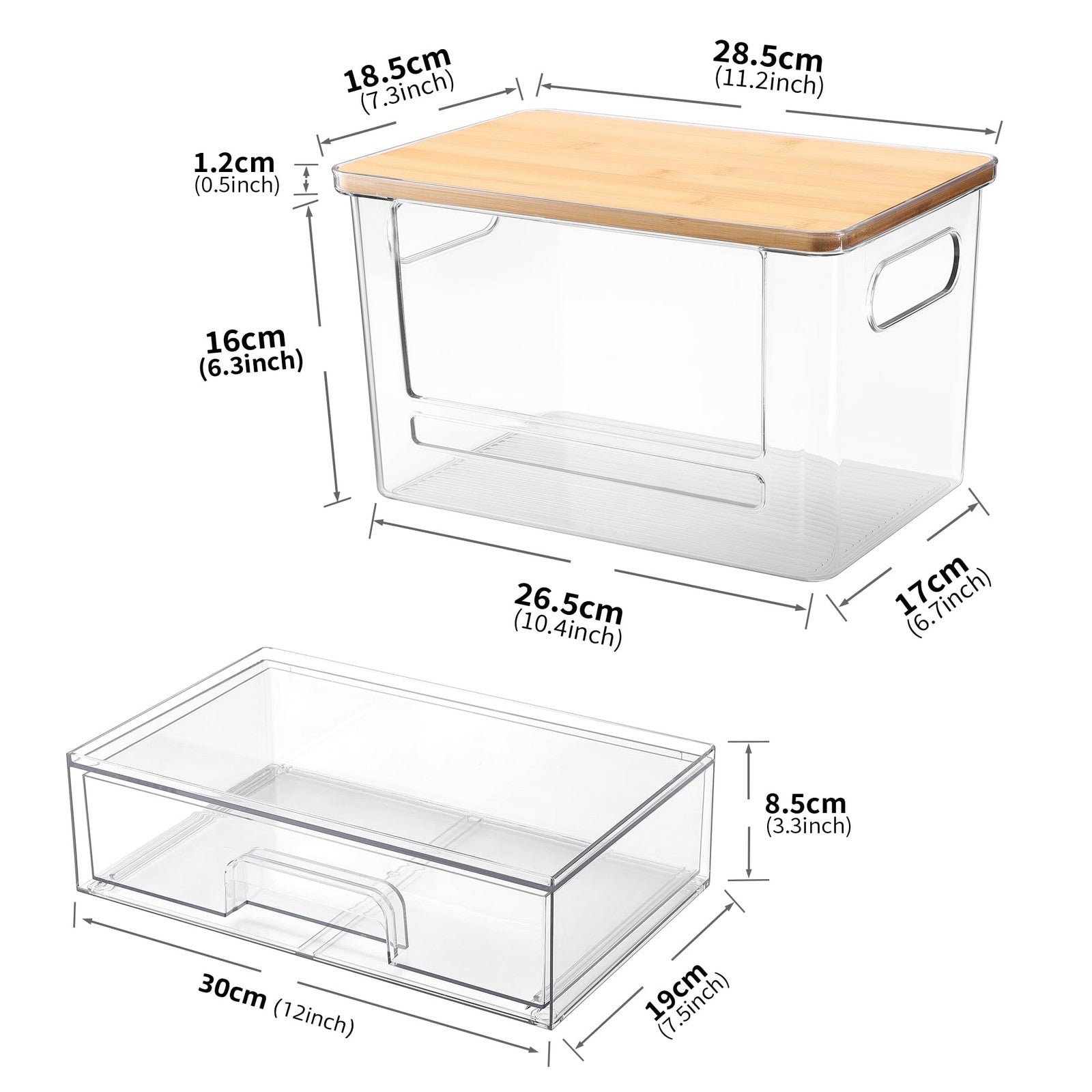 YAFFWA 2-pack trash bag holder under sink, stackable storage organizer, large laundry room storage solution with sturdy design