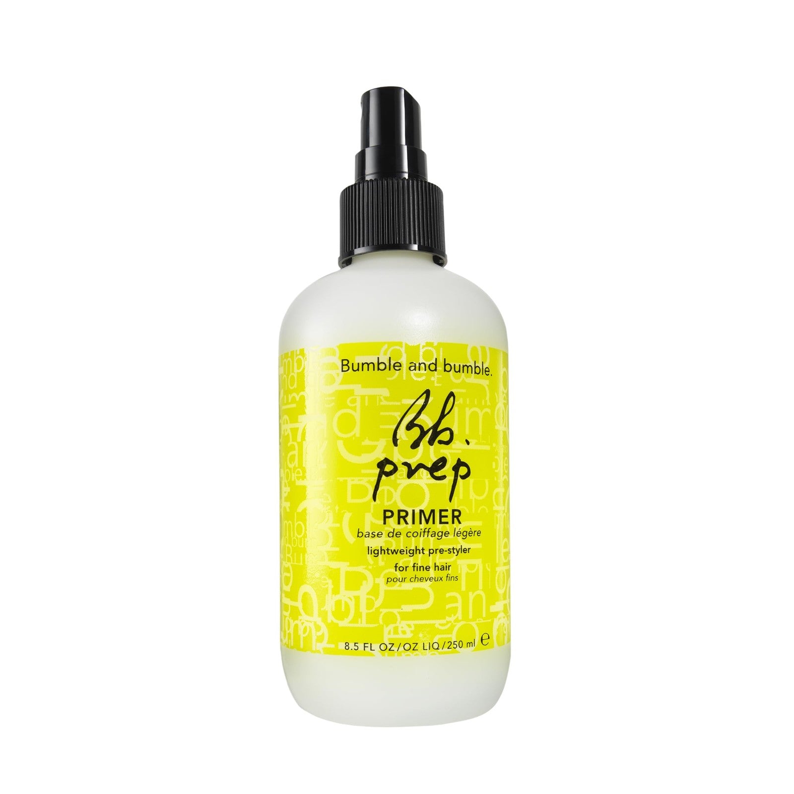 Bumble and bumble Prep Detangling Hair Primer on a curly hairstyle, lightweight pre-styler for smooth, manageable curls.