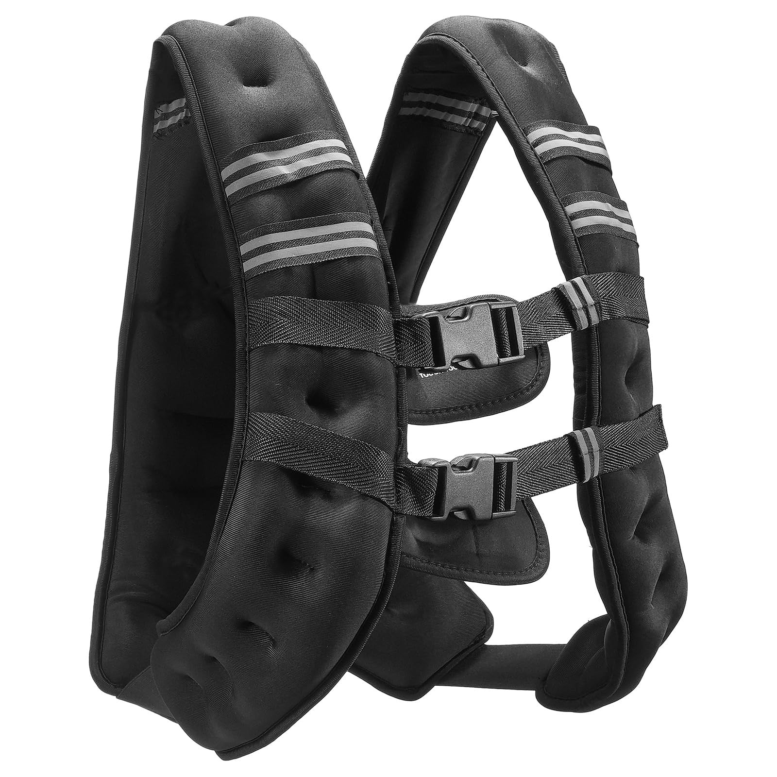 VEVOR 20 lb weighted vest with adjustable straps and reflective stripes for fitness and strength training.