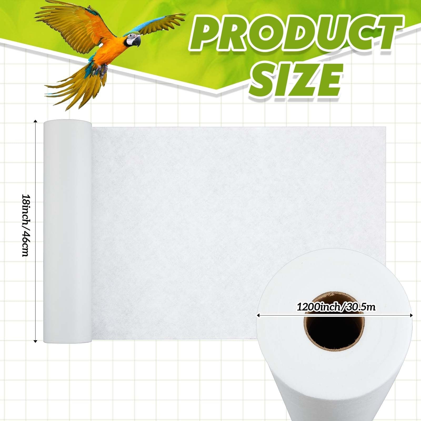 Drydiet disposable bird cage liner for parakeets, 100ft x 18in, absorbent and easy to replace in bird cages.