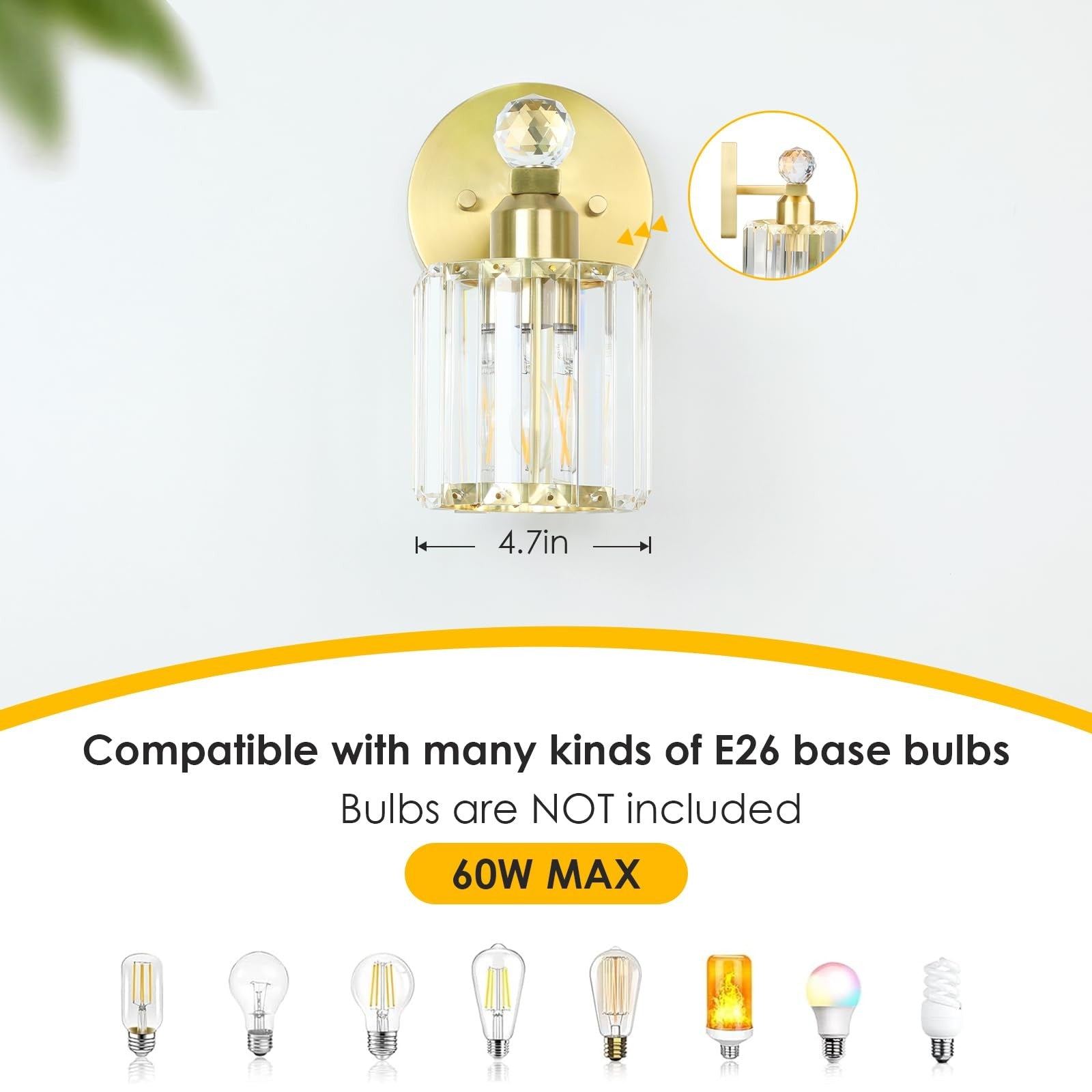 KunruiTAI 1-light gold modern bathroom vanity light fixture with sleek design and minimalist style, mounted on a bathroom wall.