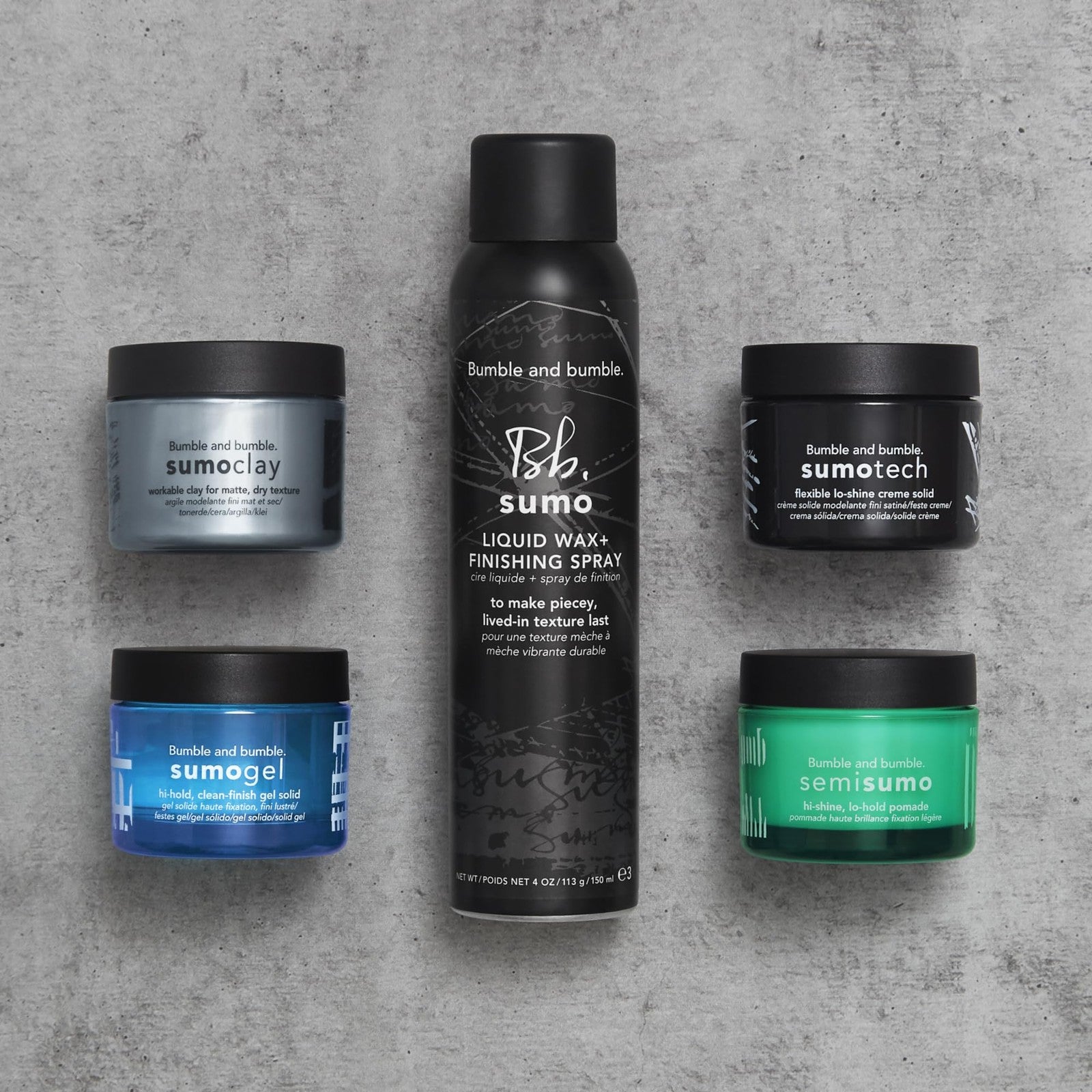 Bumble and bumble Sumogel Hi-Hold Styling Hair Gel with strong hold and high shine finish, shown in a clear gel consistency.