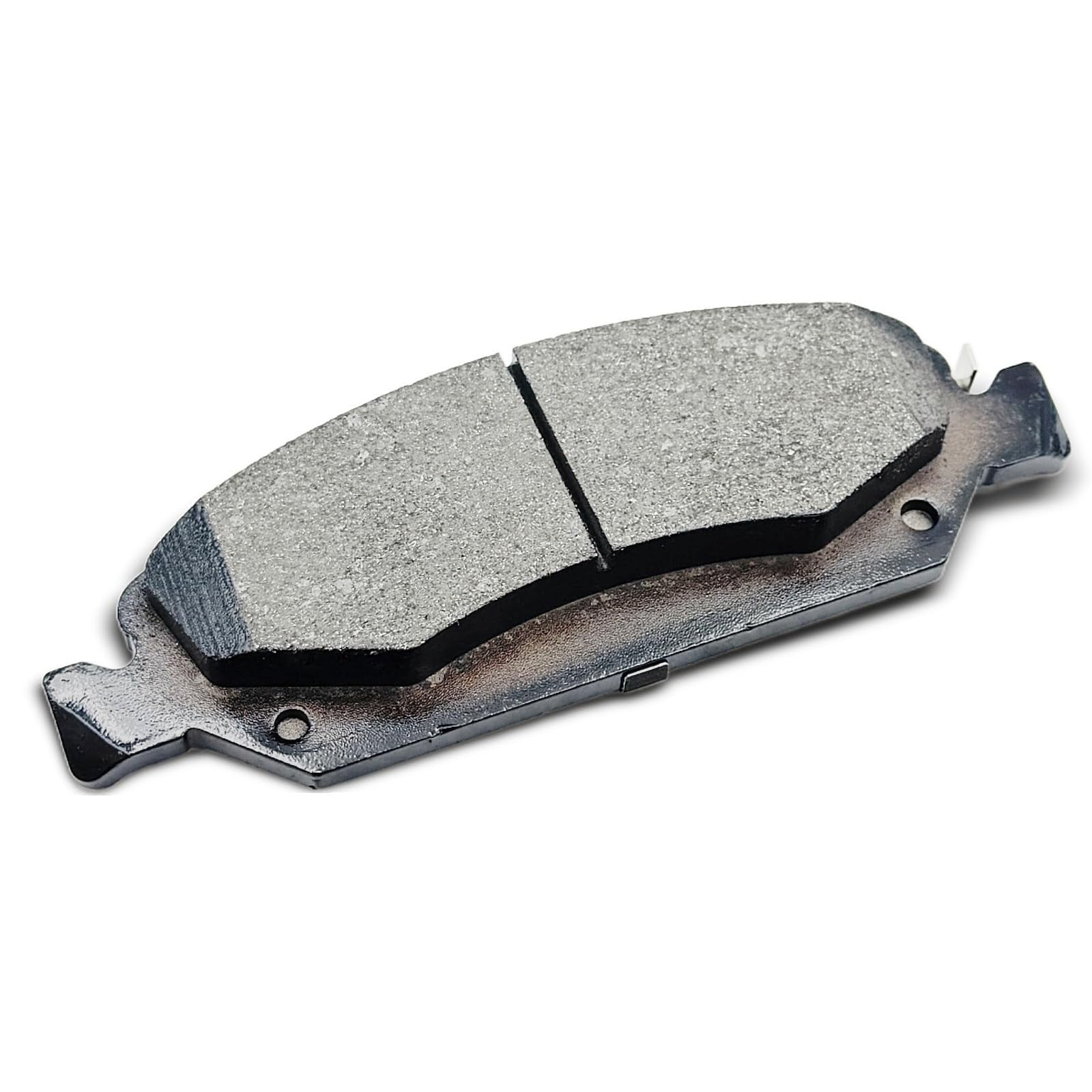 Ceramic front and rear brake pads set for Cadillac Escalade ESV and Chevy Silverado 1500 by evkingauto, shown in the image.