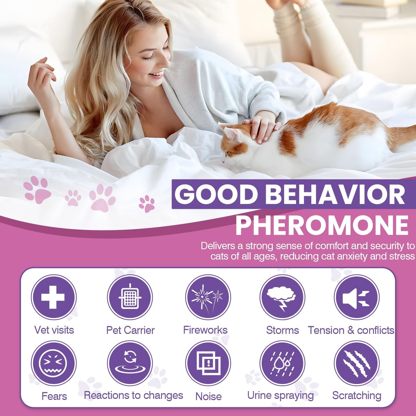 TTLXRL cat pheromone calming diffuser refills, 6-pack, designed to reduce stress and promote relaxation in cats.