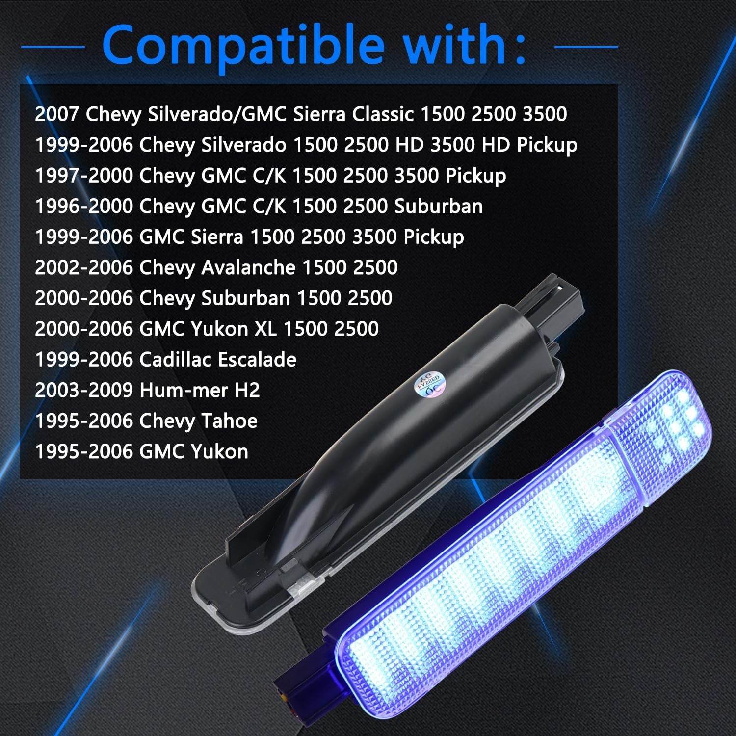 AFEISOL LED blue door panel courtesy light for Chevy Silverado and GMC vehicles