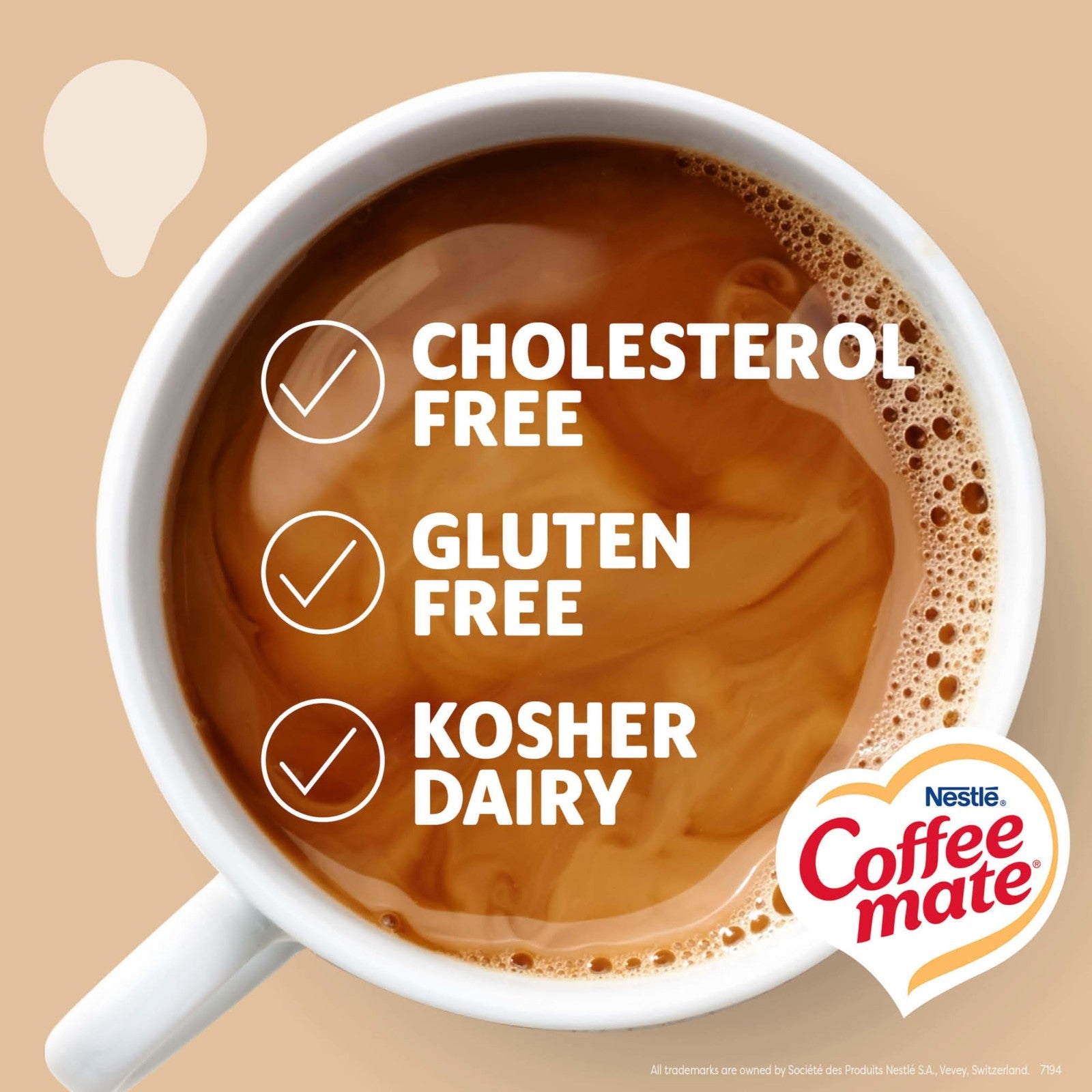 Nestle Coffee Mate Original Liquid Creamer Singles in a box, non-dairy coffee creamer packets, 180 count.