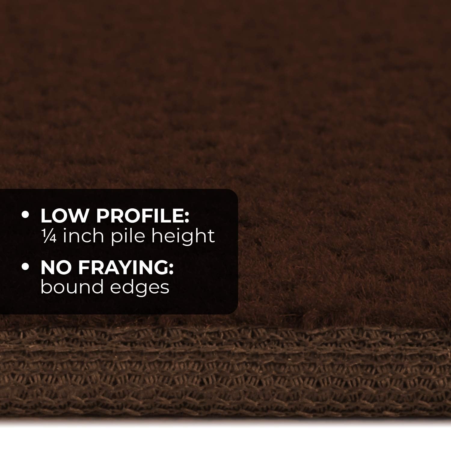House, Home and More skid-resistant indoor area rug with textured carpet surface for added safety and comfort.