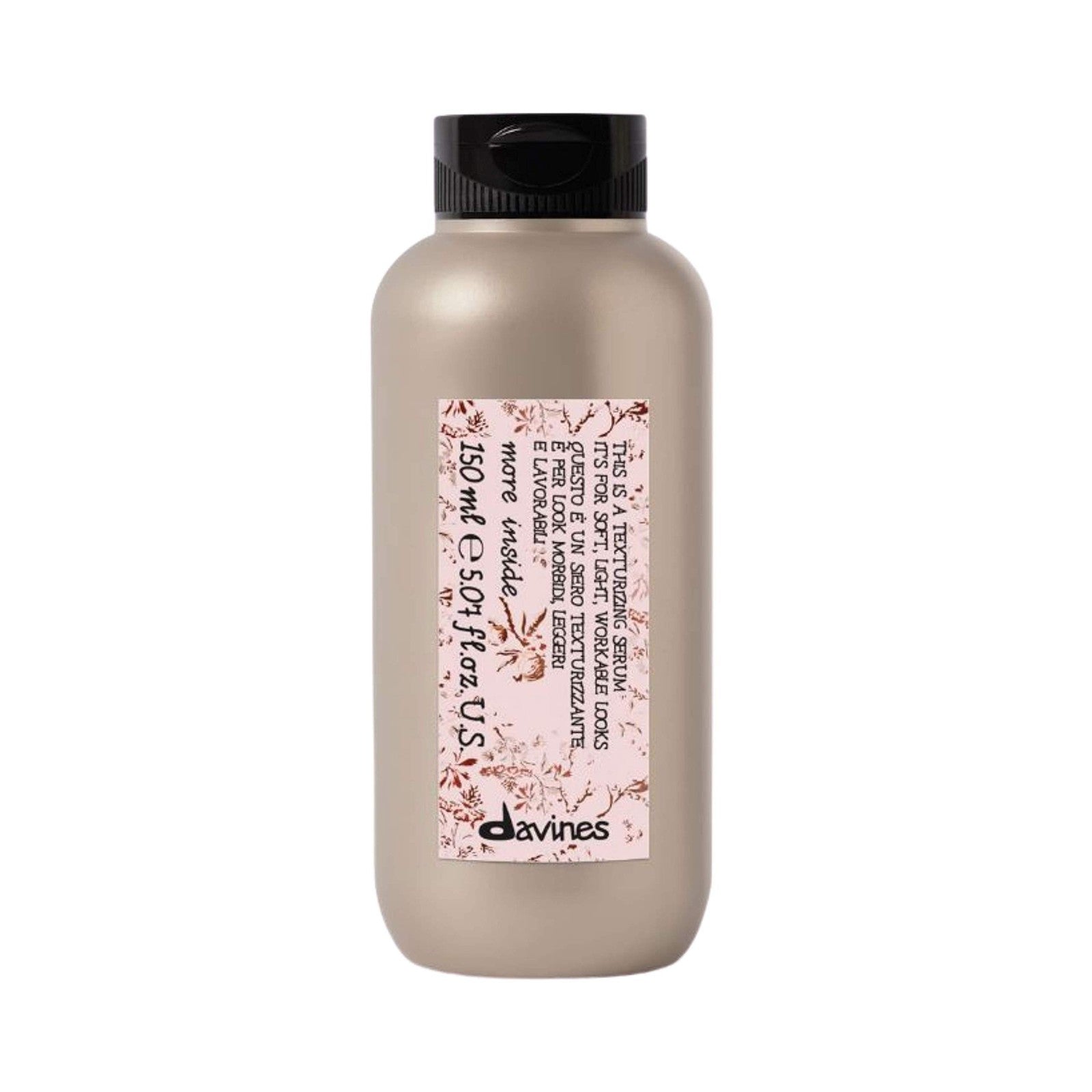 Davines This is a Texturizing Serum bottle with a pump dispenser, designed for creating body and texture in hair.
